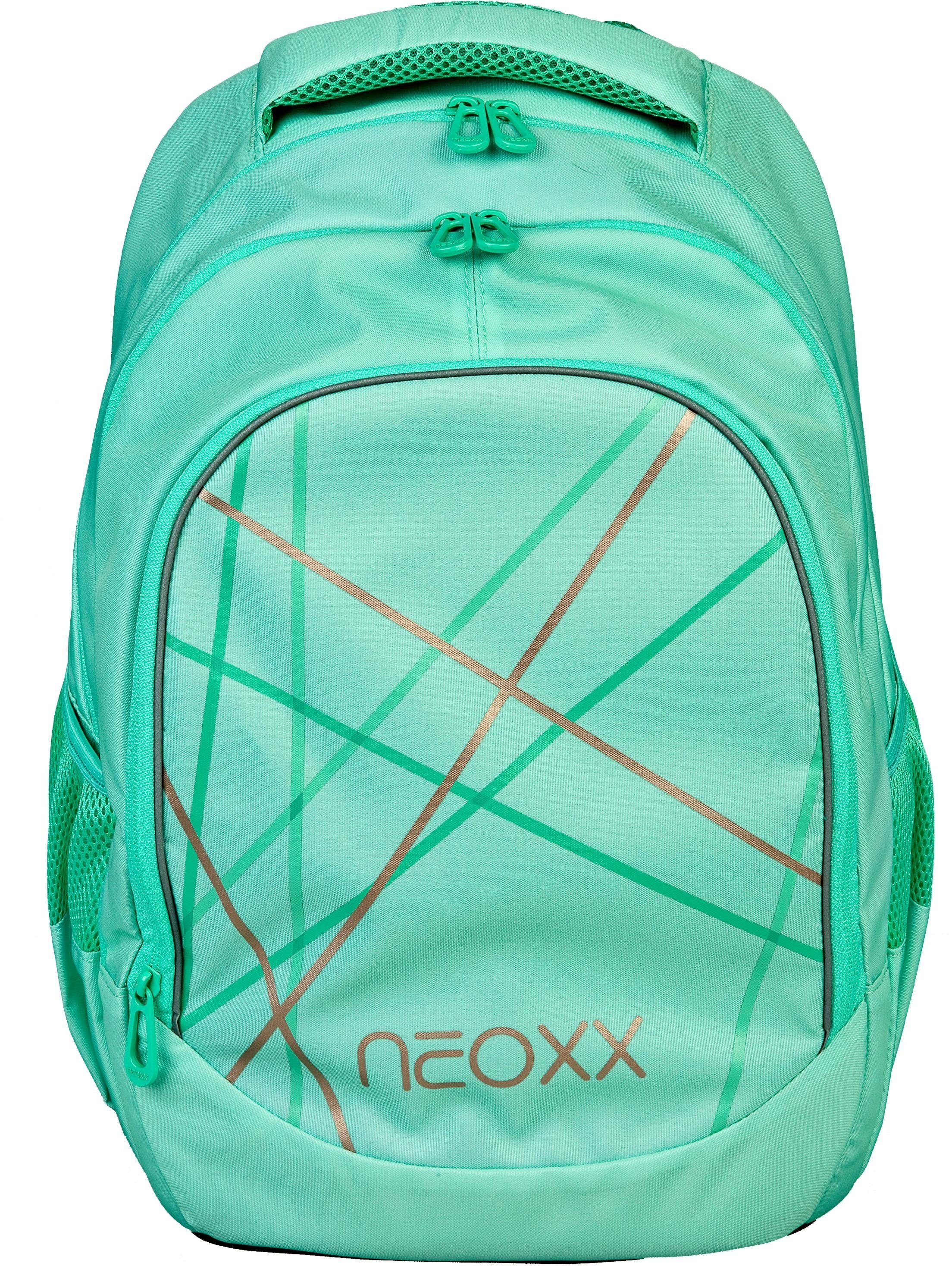 Image of neoxx Schulrucksack »Fly, Mint to be«, Reflektionsnaht, aus recycelten PET-Flaschen bei Ackermann Versand Schweiz