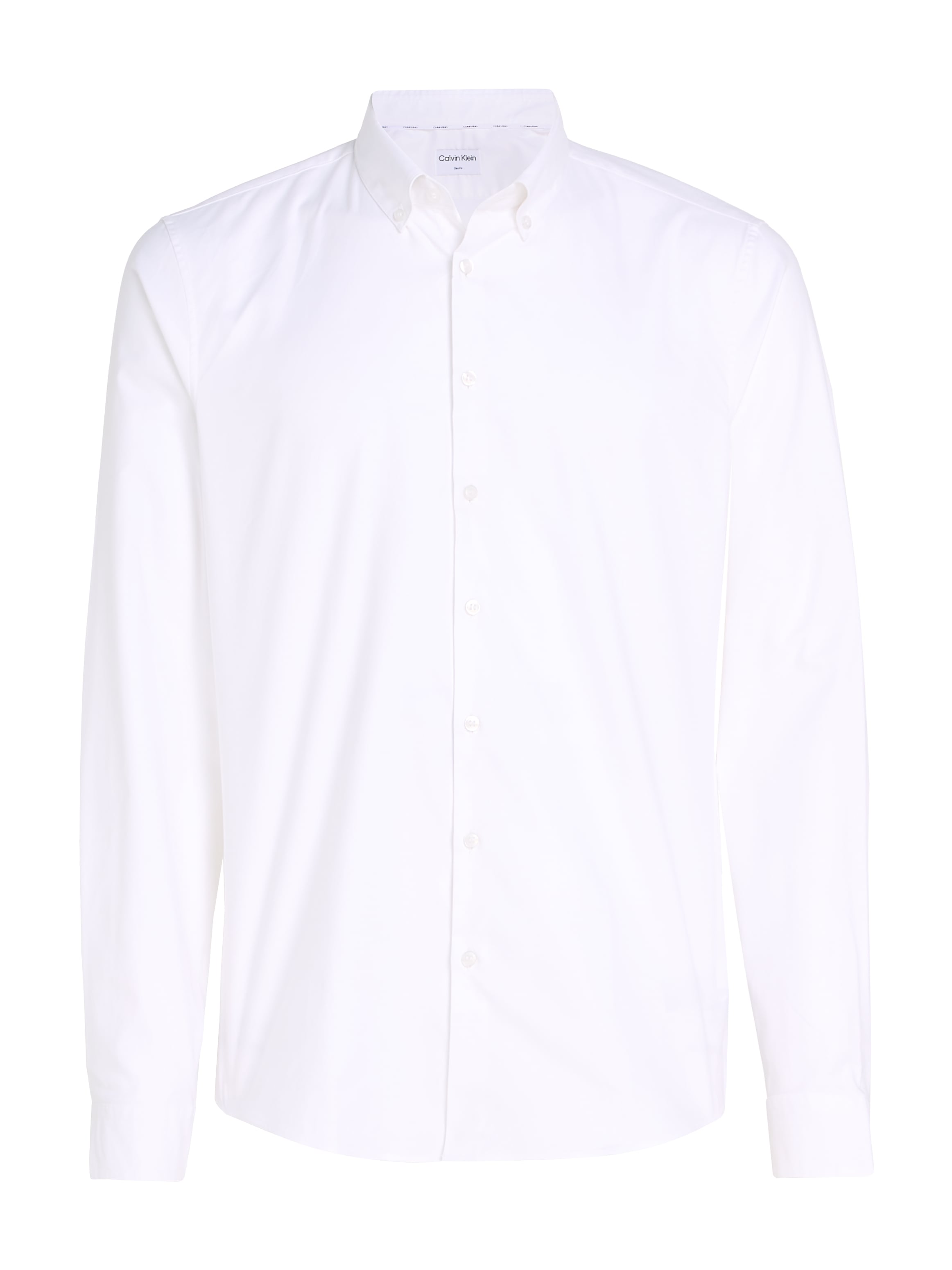 Calvin Klein Langarmhemd »OXFORD SOLID SLIM SHIRT«, mit Logoprägung