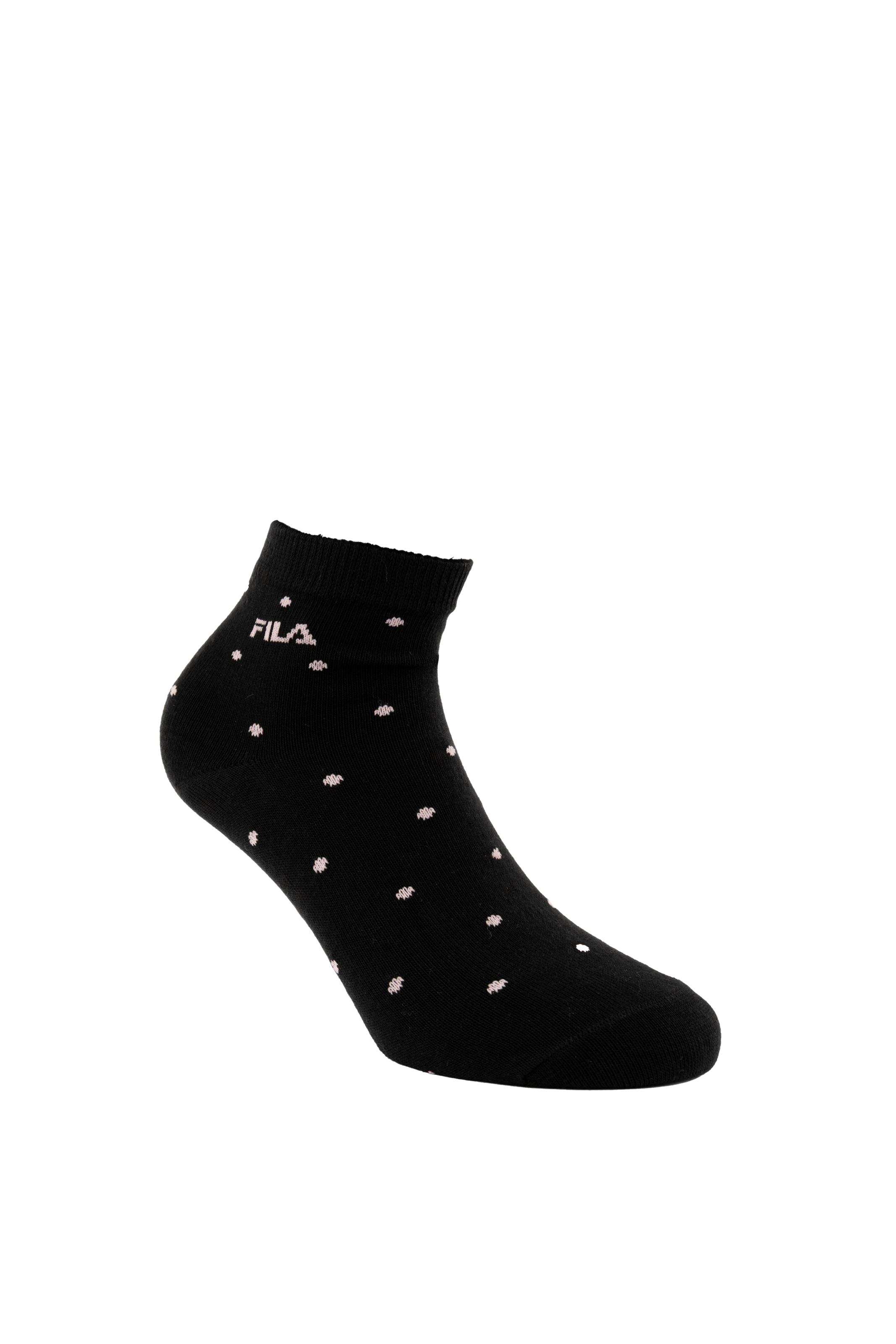 Fila Chaussettes courtes 3 paires,  avec bord-côte étroit, à pois, mélange coton