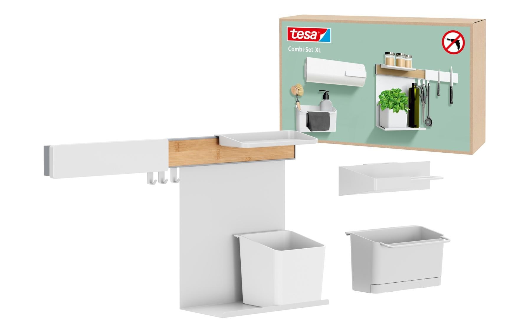 Image of tesa Ablageelement "XL Bambus/Weiss"
