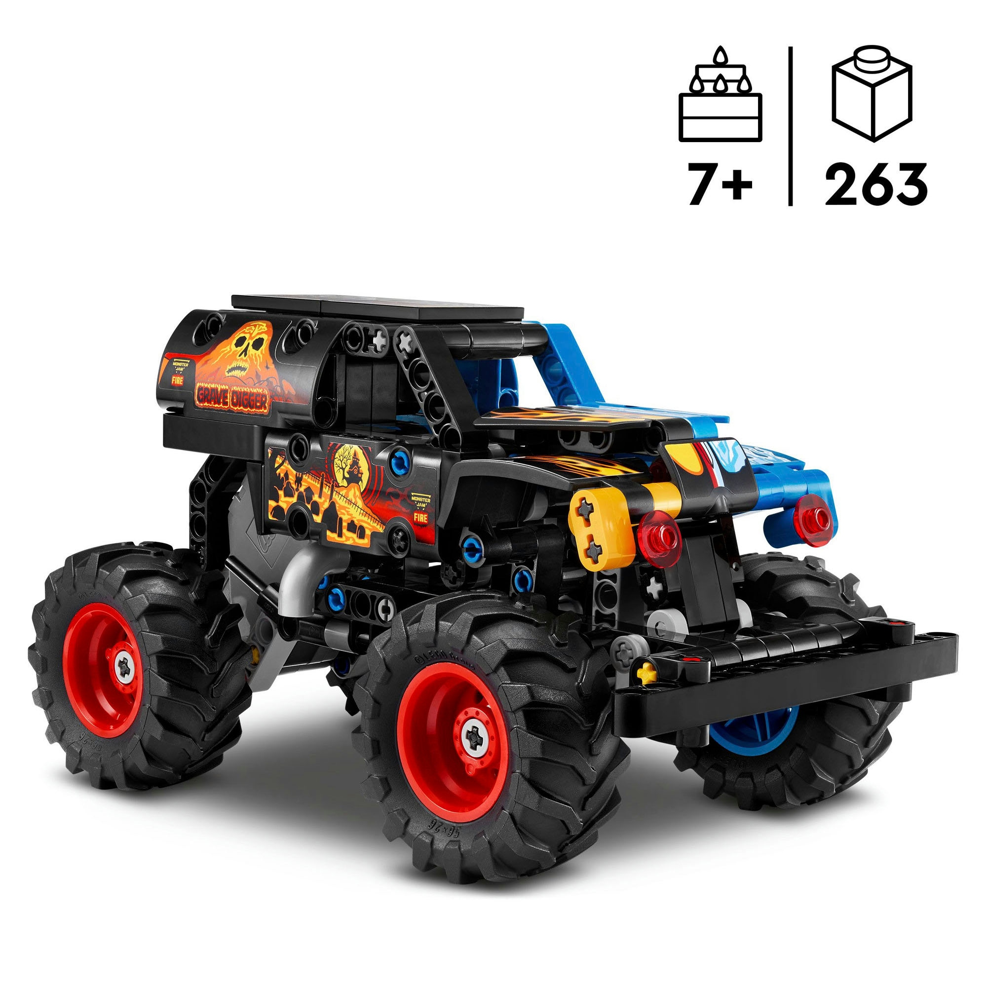 LEGO® Pions de construction »Monster Jam Grave Digger Feuer und Eis (42219), LEGO Technic«