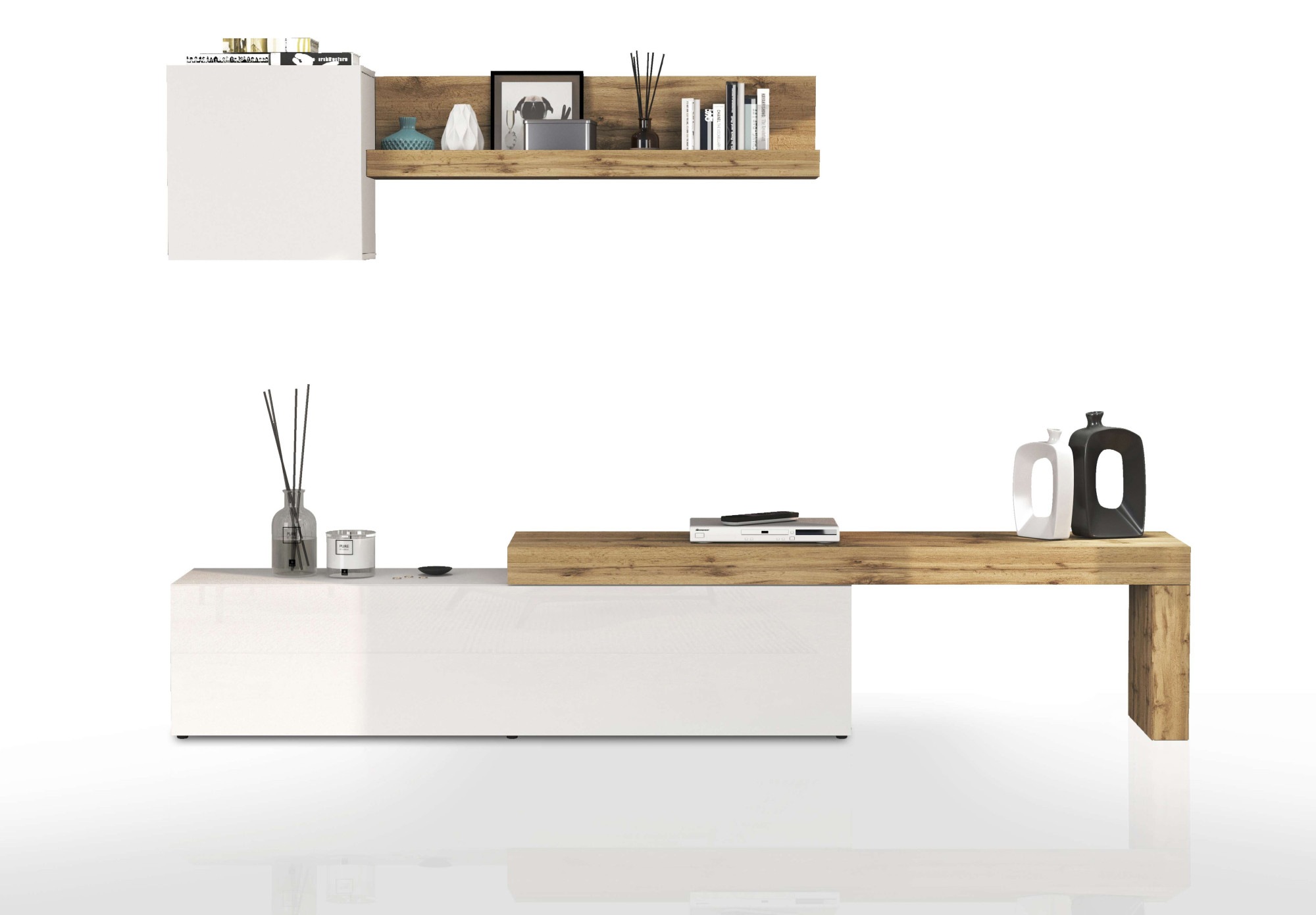 INOSIGN TV-Wand »Chronos TV-Set, Wohnwand – Elemente frei platzierbar, Made in Italy« Set, 3-er set, 3 Stk. tlg.