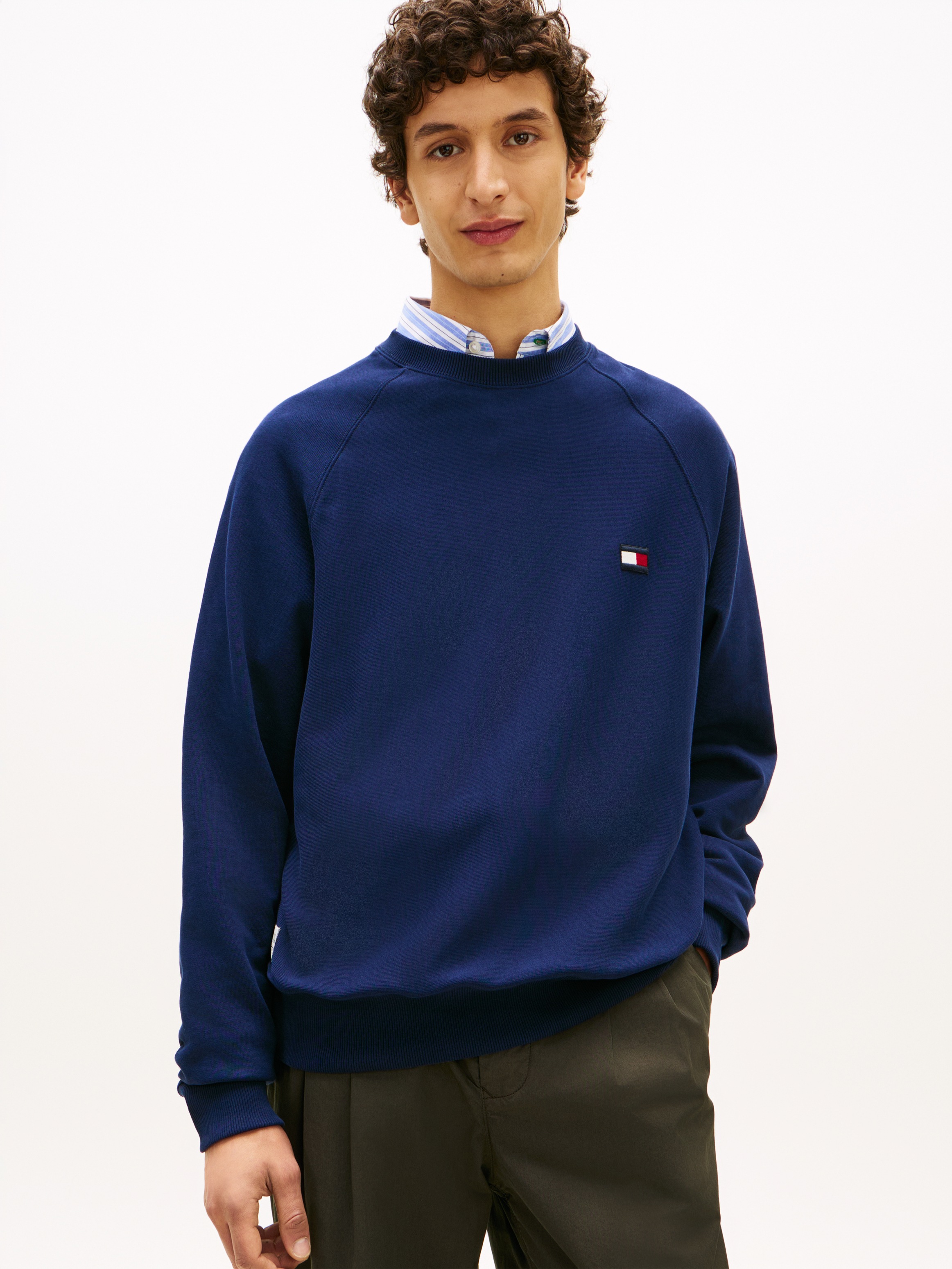 Image of Tommy Hilfiger Sweatshirt "TOMMY FLAG ELEVATED SWEATSHIRT"