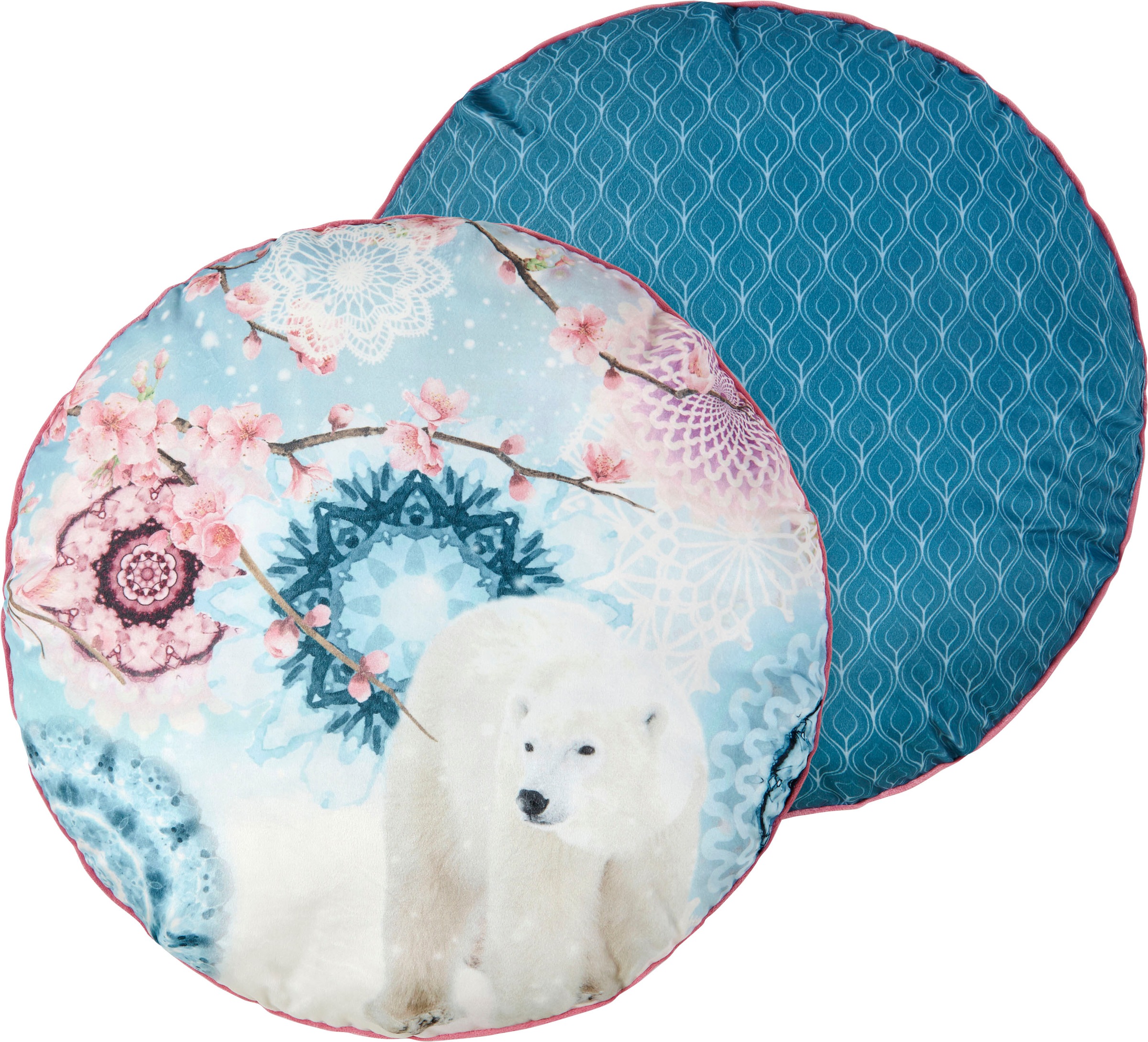 Image of hip Dekokissen »Kodiak«, (1 St., 1 55 cm rund Dekokissen - Mit biese), Mandala bei Ackermann Versand Schweiz