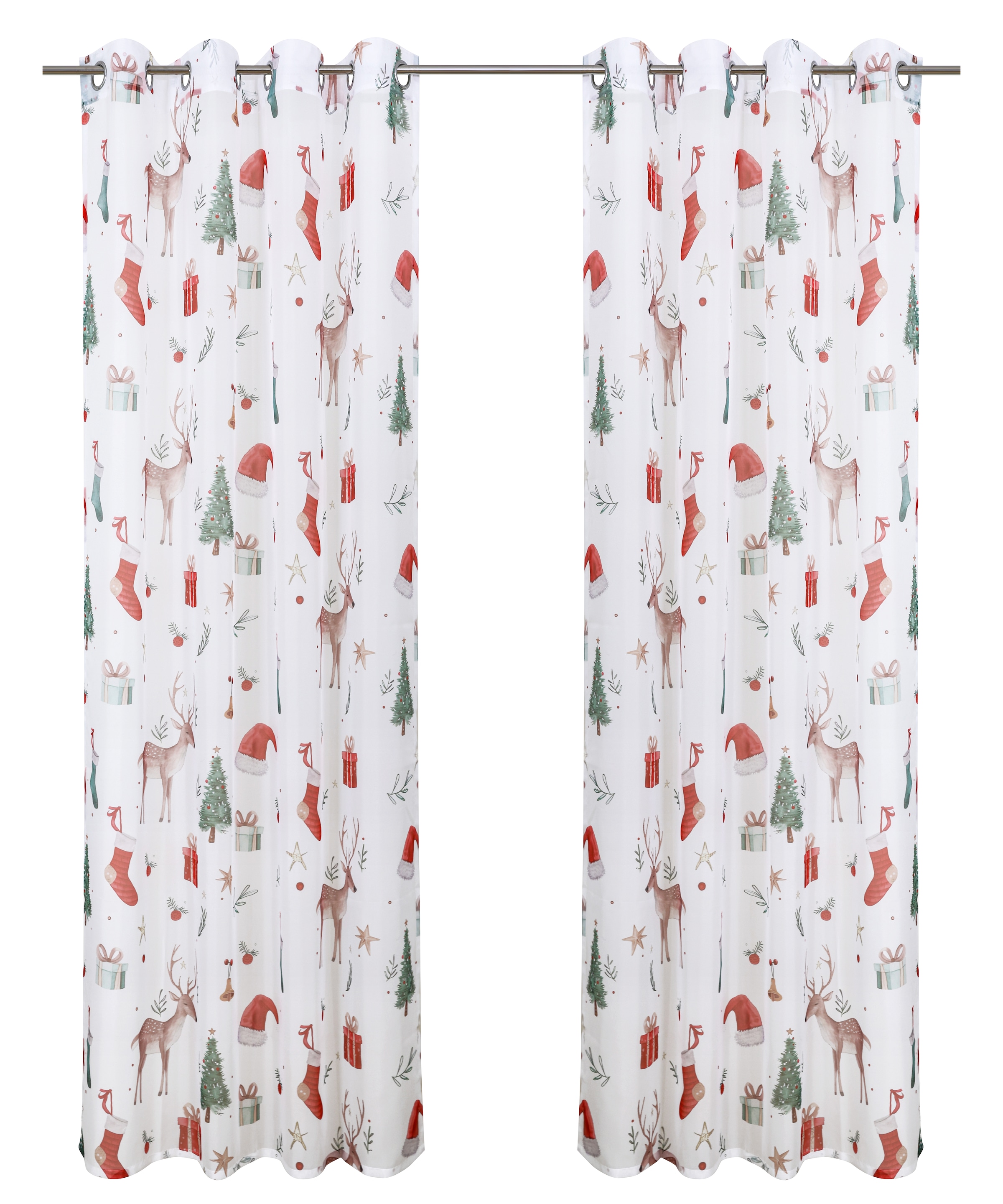 my home Gardine »Olwyn« Ösen 1 Stk. tlg. weihnachtlich