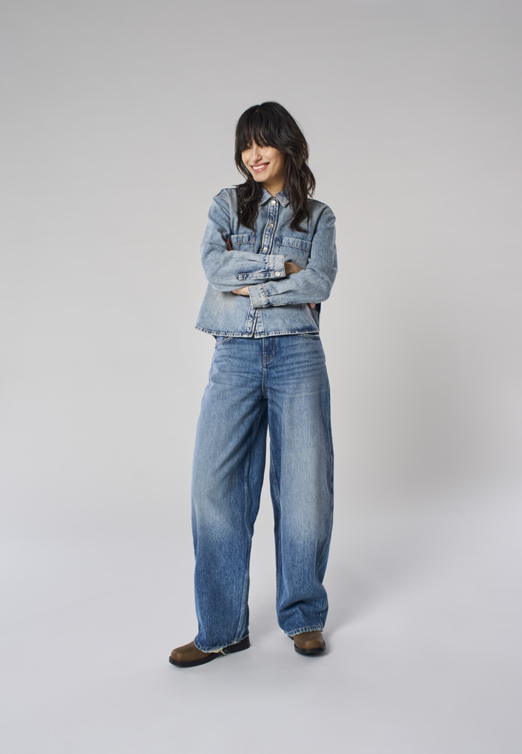 ONLY High-waist-Jeans »ONLTAYLOR HW BARREL DNM TAI466 NOOS« Baumwolle, loose fit