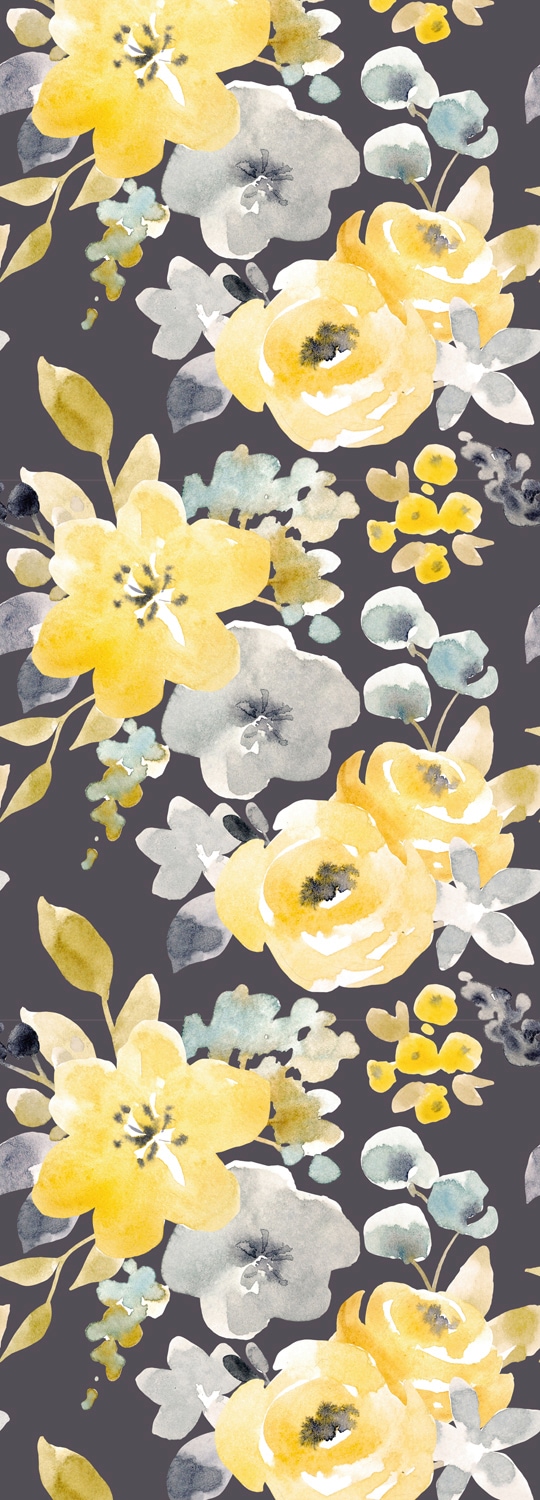 Image of queence Vinyltapete "Hilda" Motiv bedruckt botanisch floral gemustert natürlich glatt 90x250cm, selbstklebend, kinderleichte Anbringung, Sticker