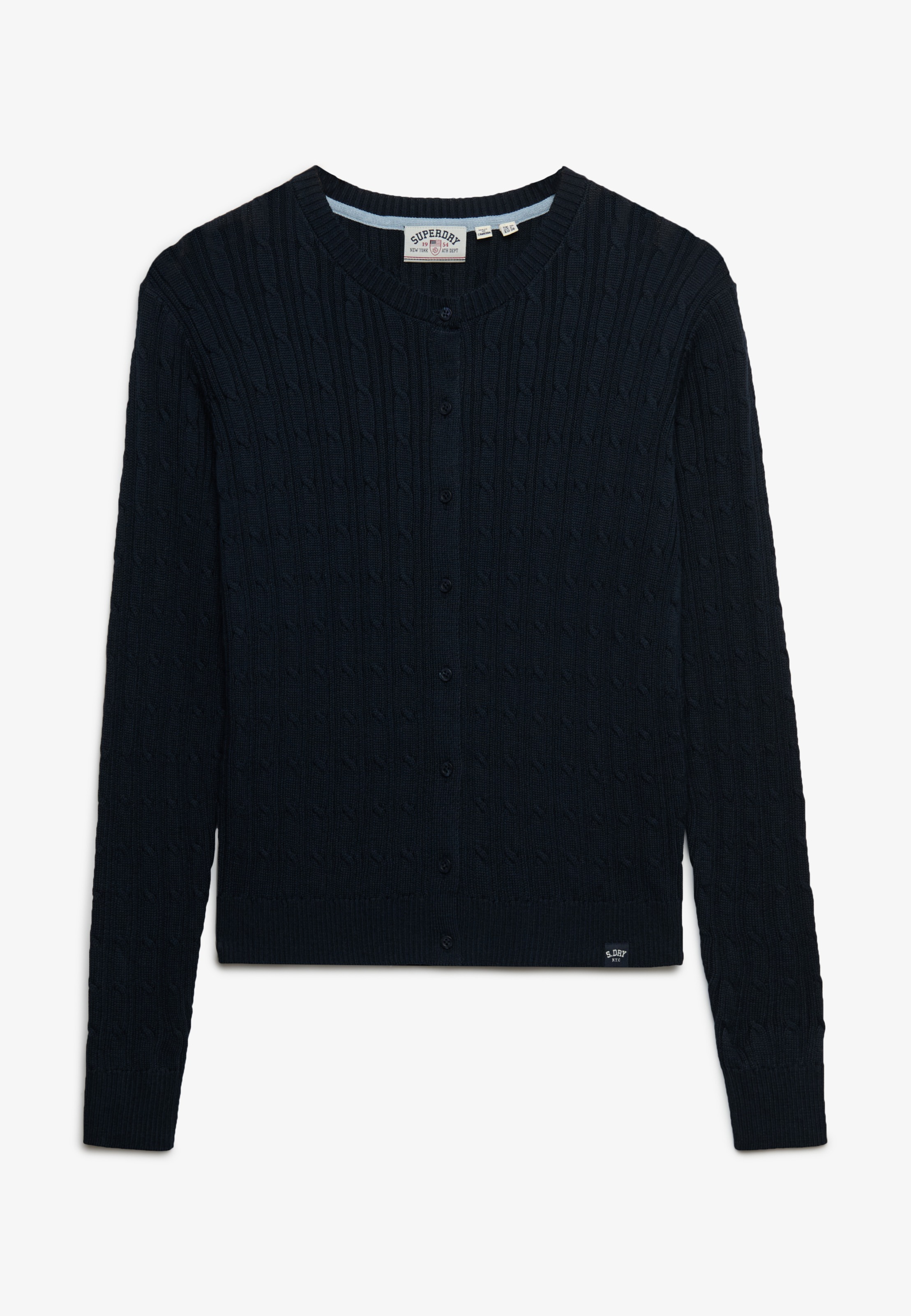 Superdry Strickjacke »SLOUCHY CABLE CARDIGAN« Baumwollmischung
