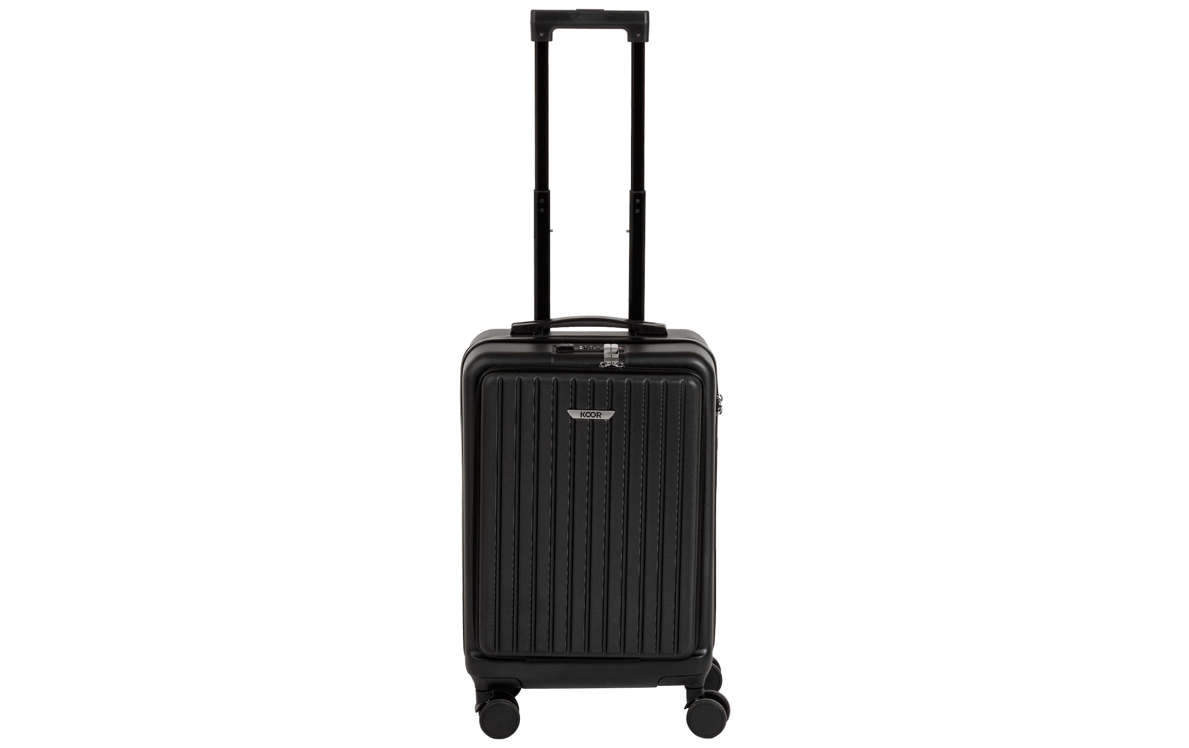 KOOR Koffer »39.5 L, Schwarz«, 4 Rollen