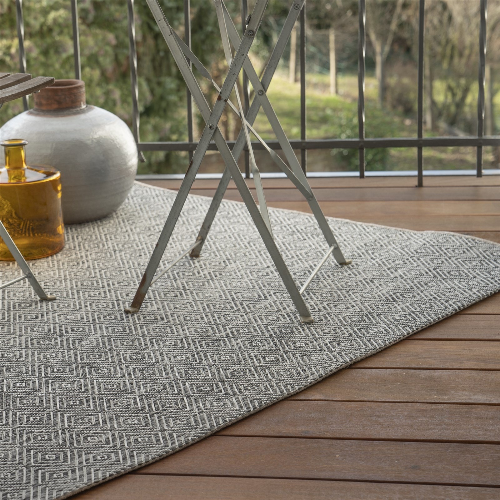 Kayoom Tapis »Nautic 980« Rectangulaire 7 mm Höhe Kurzflor, Modernes Muster, Deko,r; In -und Outdoor geeignet