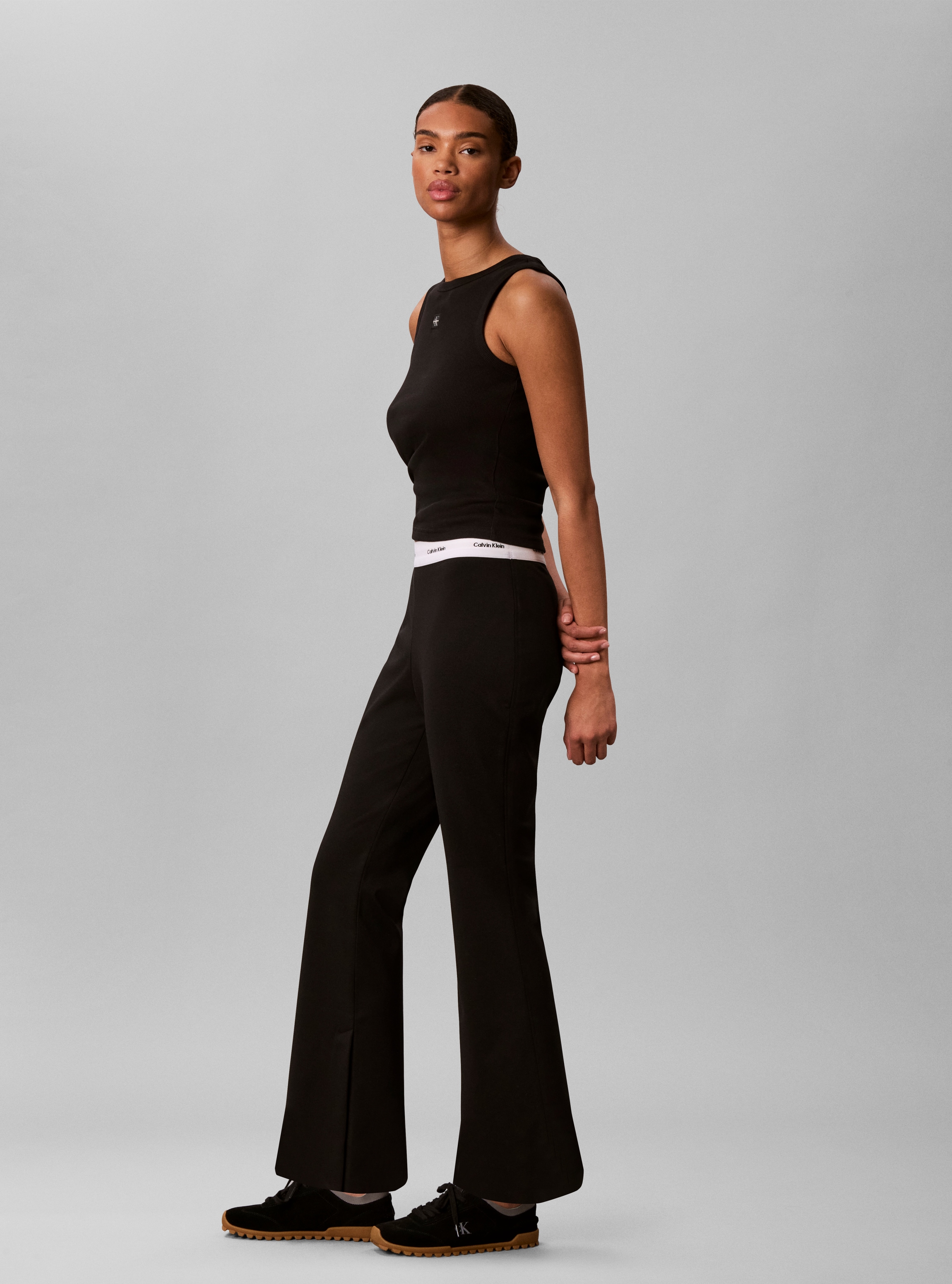 Calvin Klein Pantalon bootcut »Ponte Logo WB Tailored Flare«  coupe régulière, logo