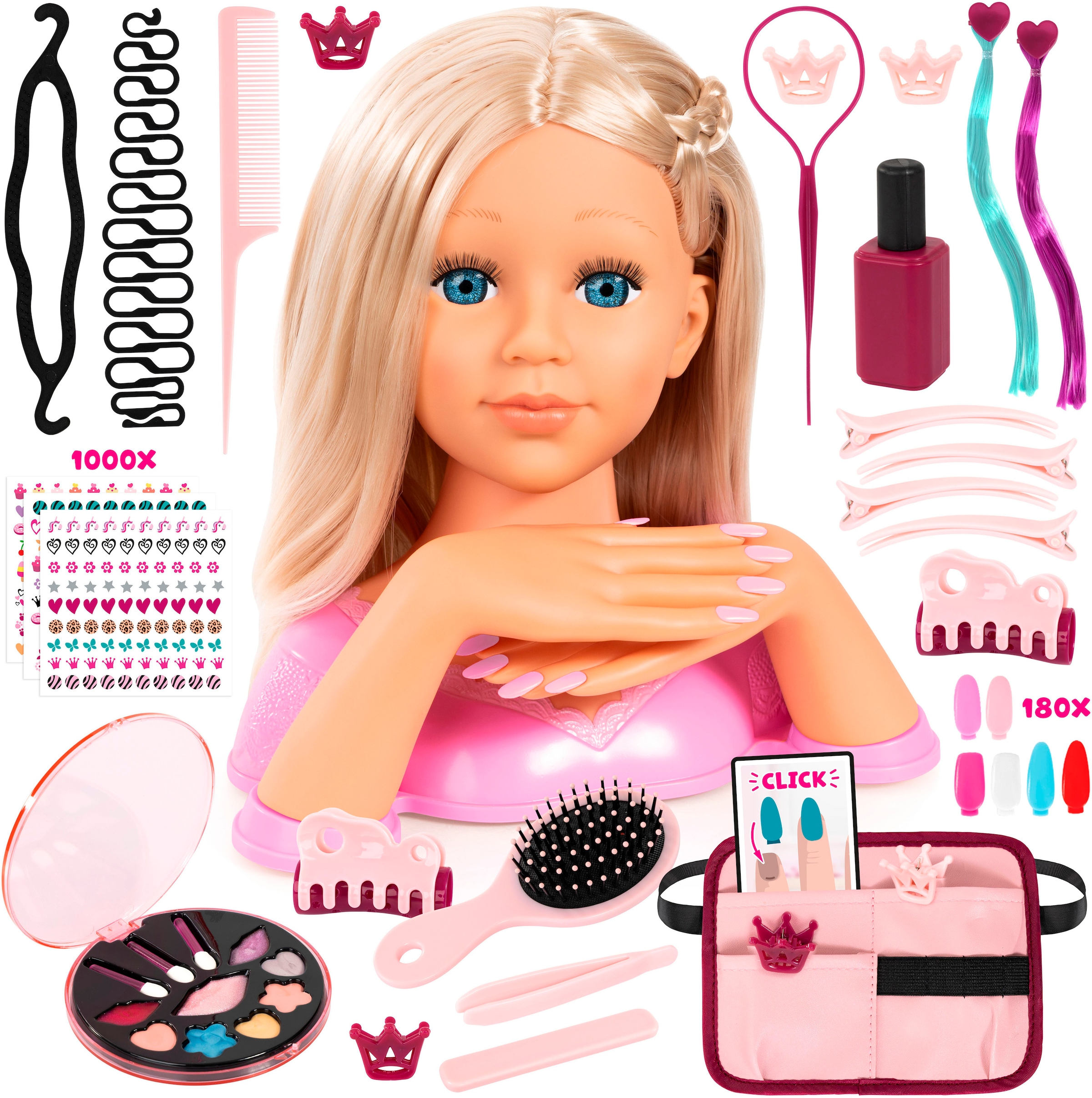 Image of Bayer Frisier- & Schminkkopf "Charlene Magic Nails"