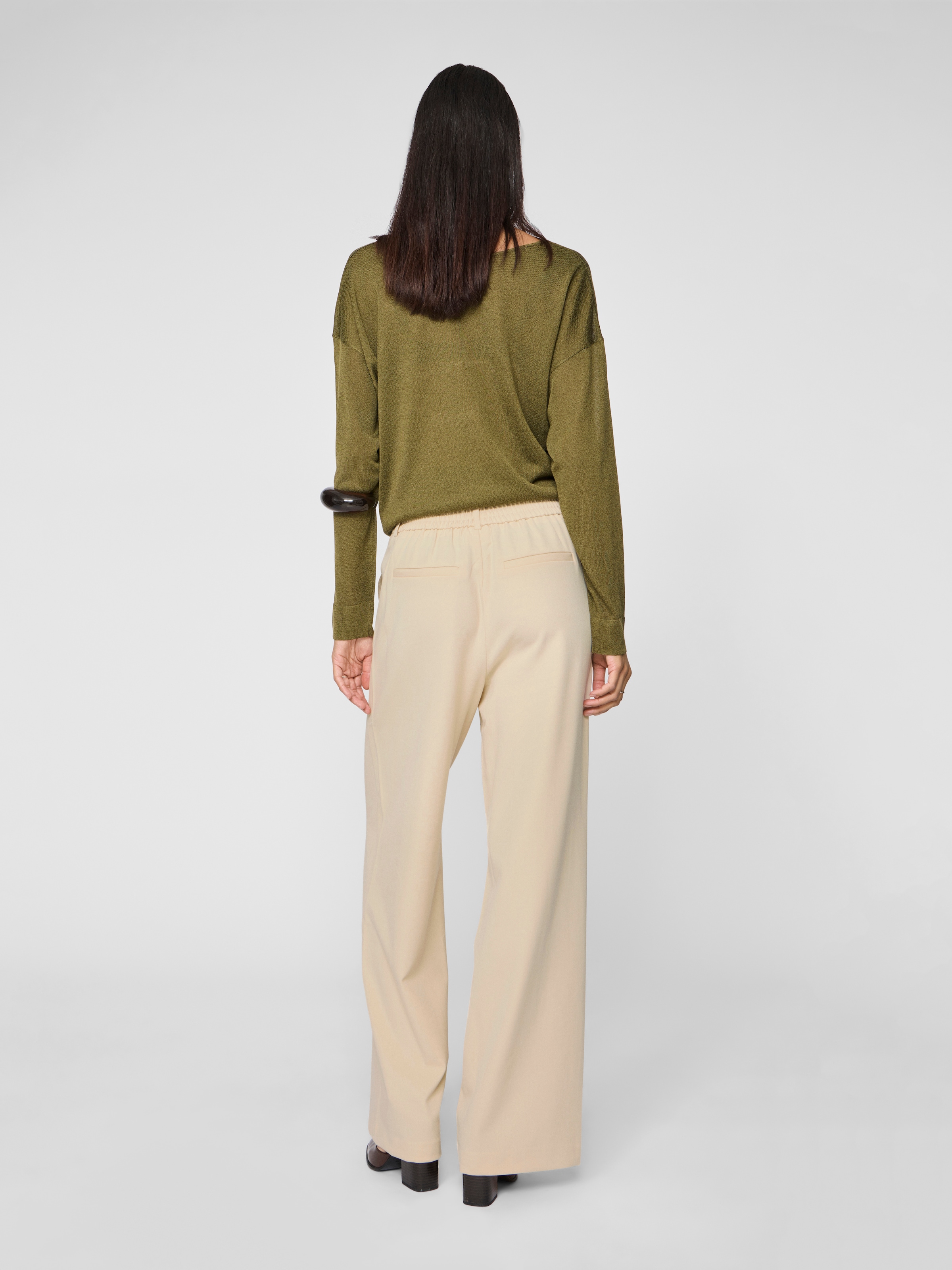 Vila Pantalon de costume »VIVARONE HW WIDE PANT - NOOS«  Materialmix, slim fit