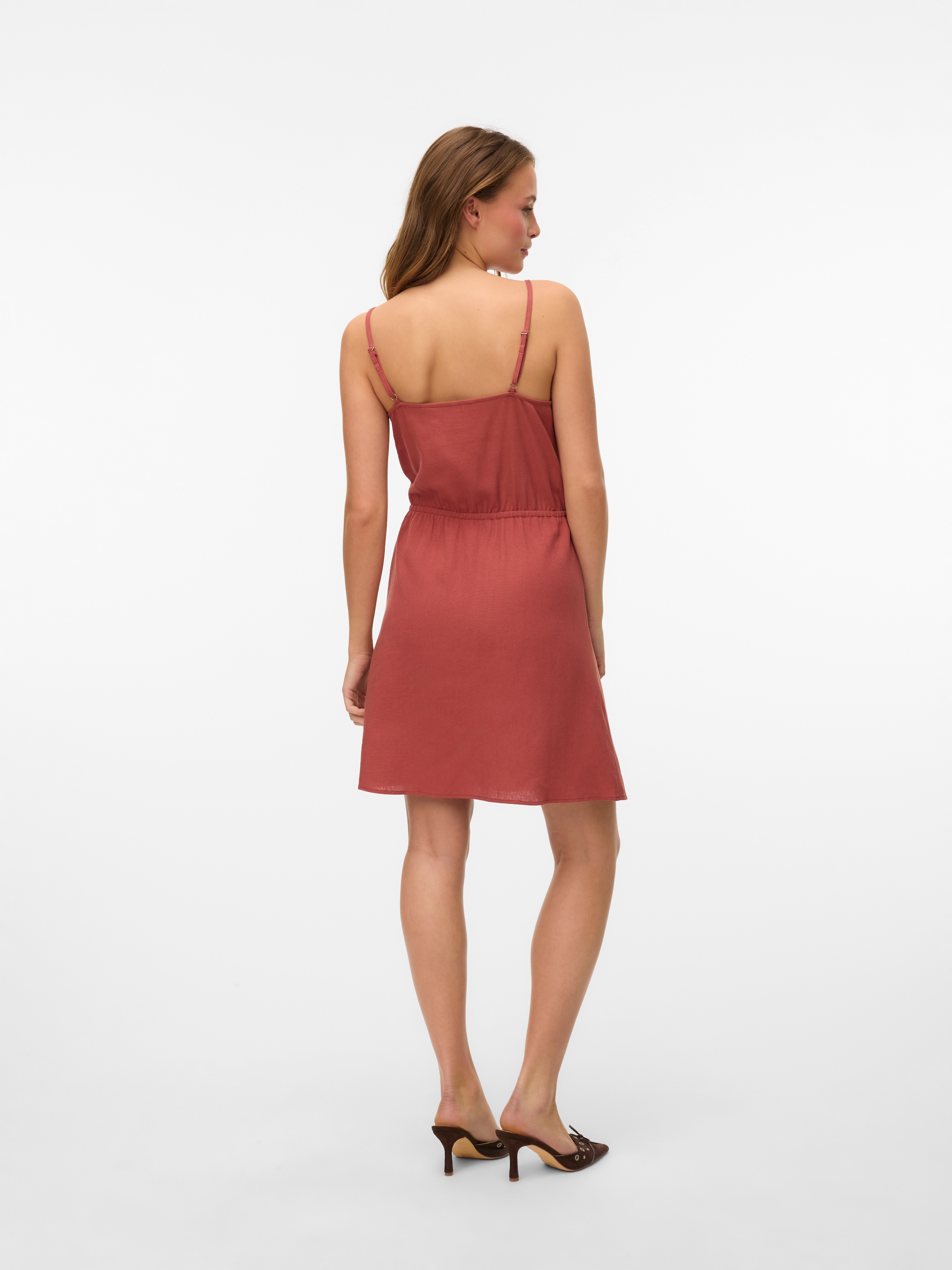 Vero Moda Trägerkleid »VMMYMILO SINGLET SHORT DRESS WVN GA«, mit Leinen