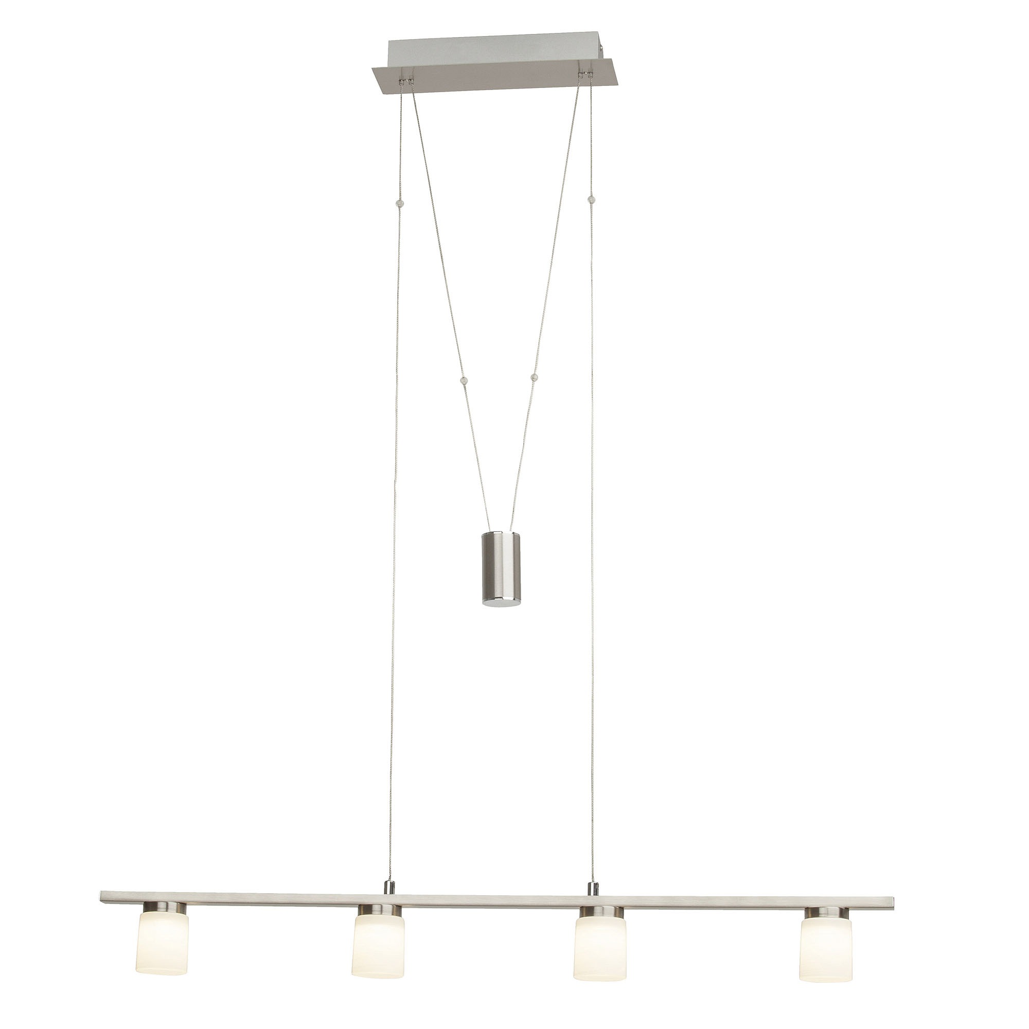 Image of Brilliant Leuchten Pendelleuchte »Betsy«, 1 St., Warmweiss, LED Hängelampe 4flg eisen/weiss bei Ackermann Versand Schweiz