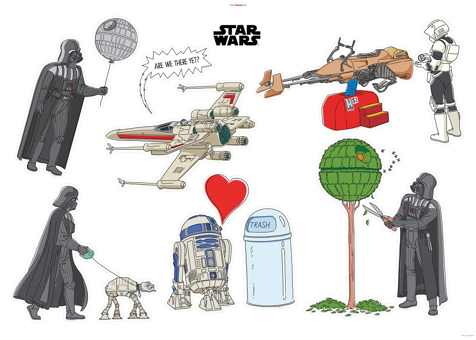 Image of Komar Wandtattoo »Star Wars Treatment«, (9 St.), 100 x 70 cm bei Ackermann Versand Schweiz