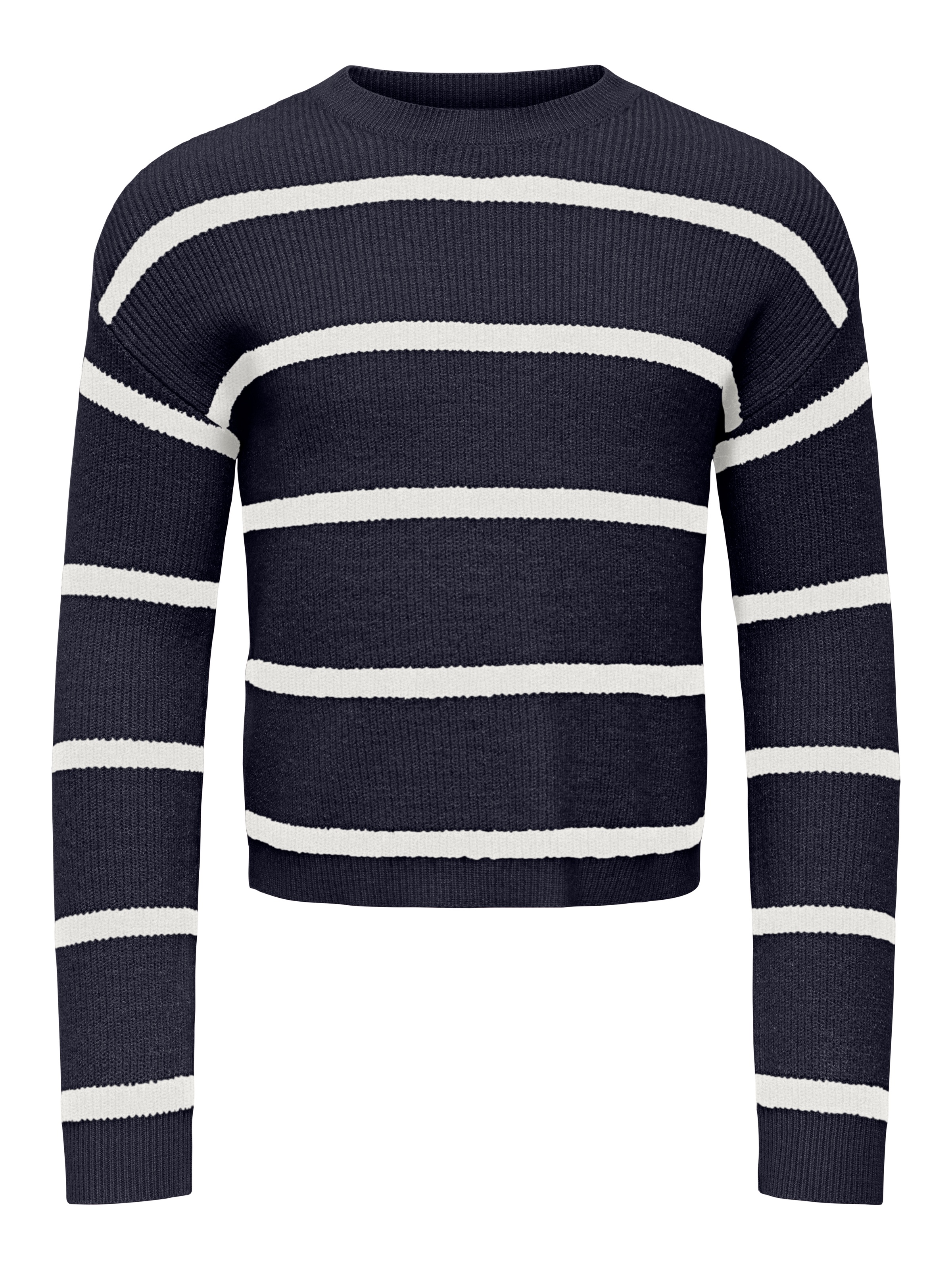 KIDS ONLY Pull en tricot »KMGFRANCA LIFE SHORT LS STRIPE KNT NOOS« Viskosemischung, loose fit