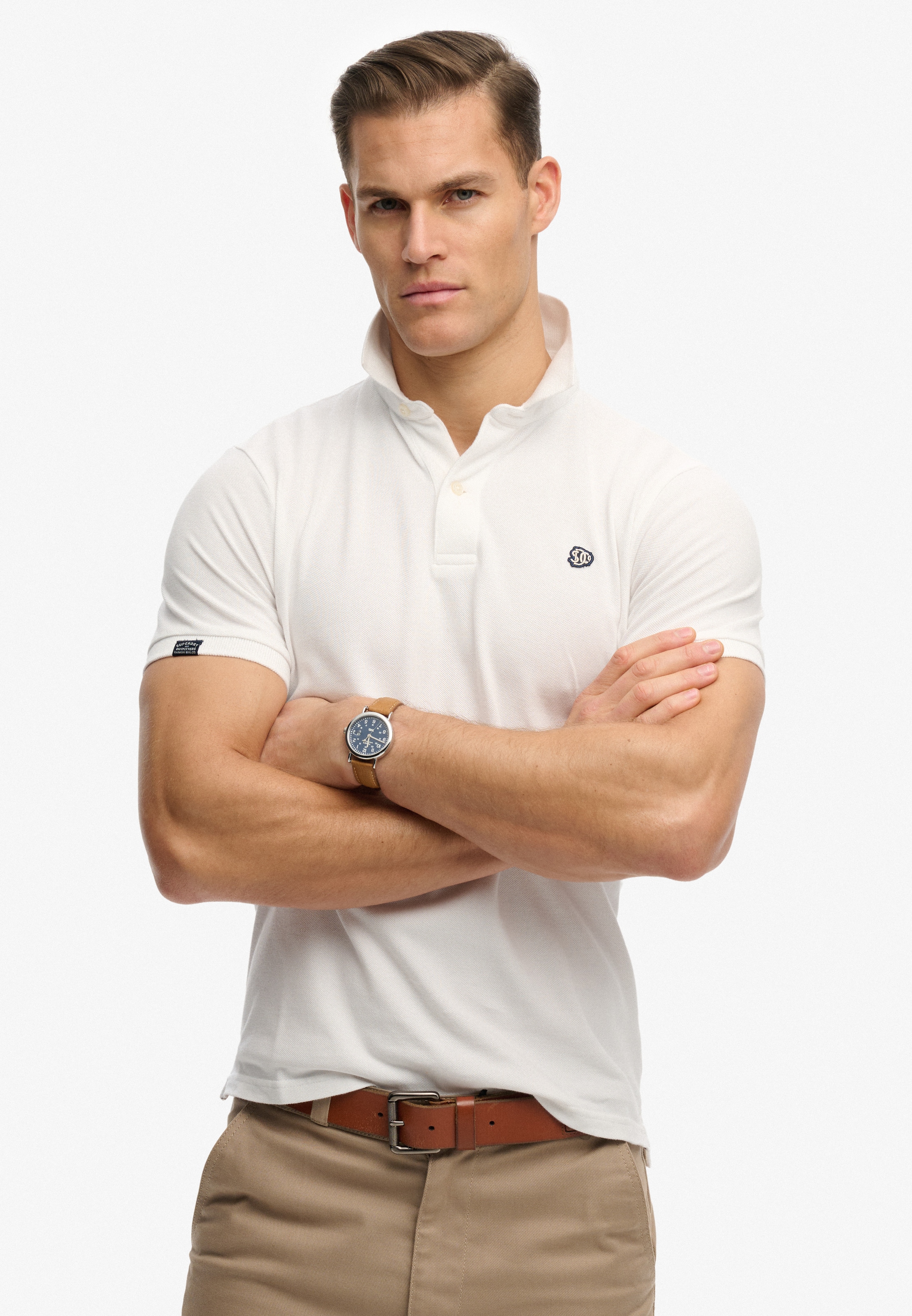 Image of Superdry Poloshirt "VINTAGE DESTROY POLO" Baumwolle, relaxed fit