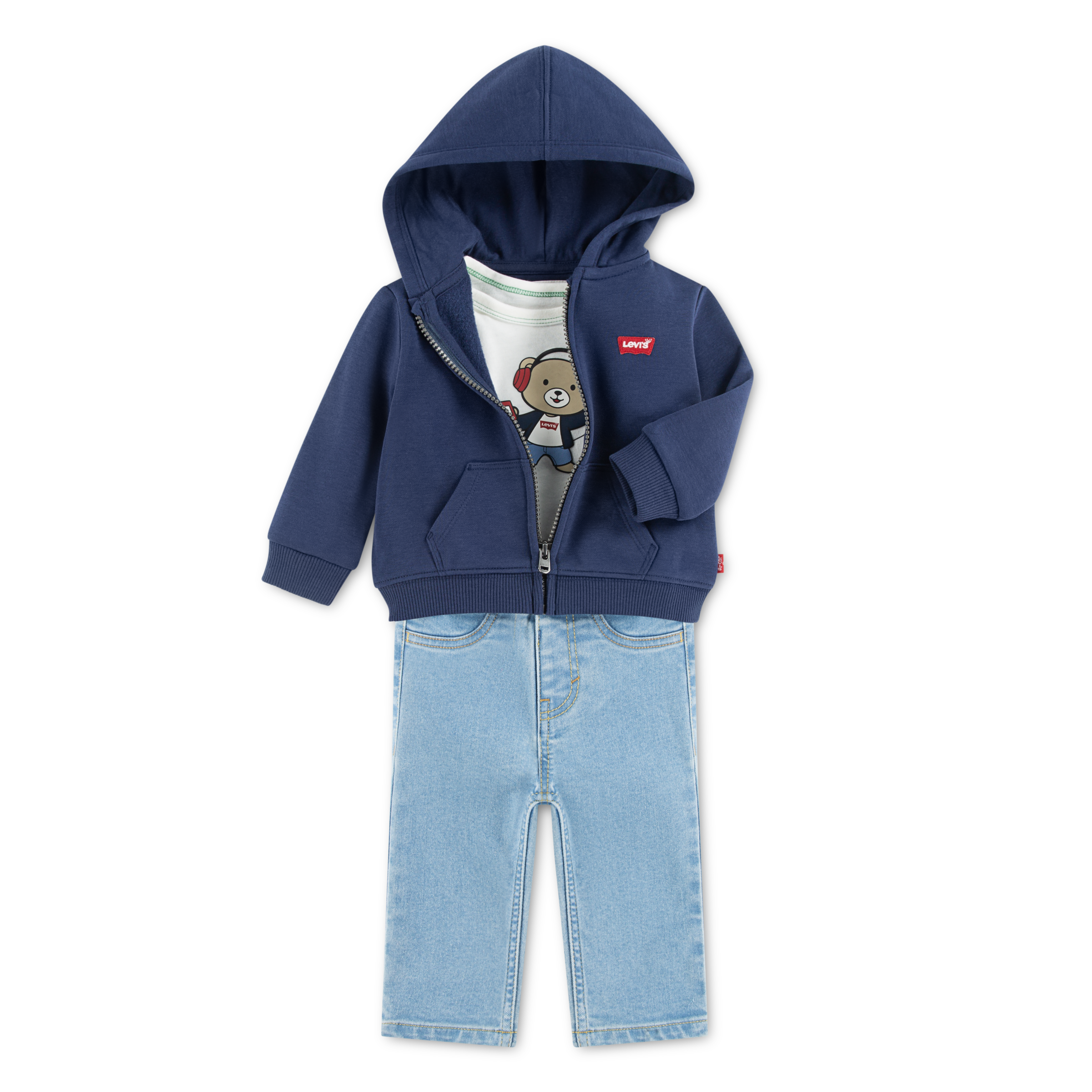 Levi's® Kids Body et pantalon »LVB 3PC FULL ZIP HOODIE SET« Ensemble, 3 & veste sweat - pour garçons,