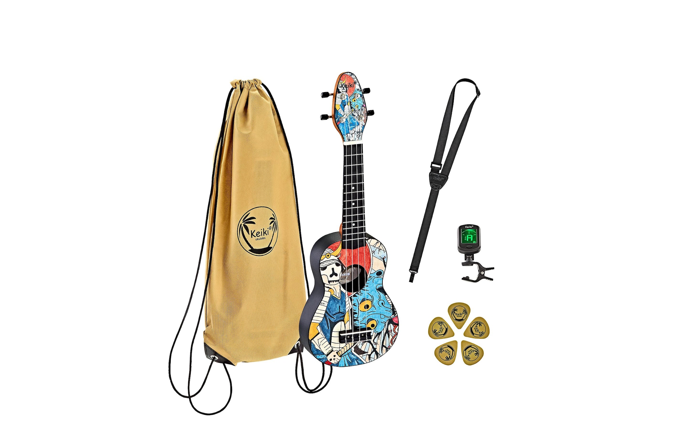 Ukulele »Ortega Guitars Keiki Package K2-SR – Samurai«