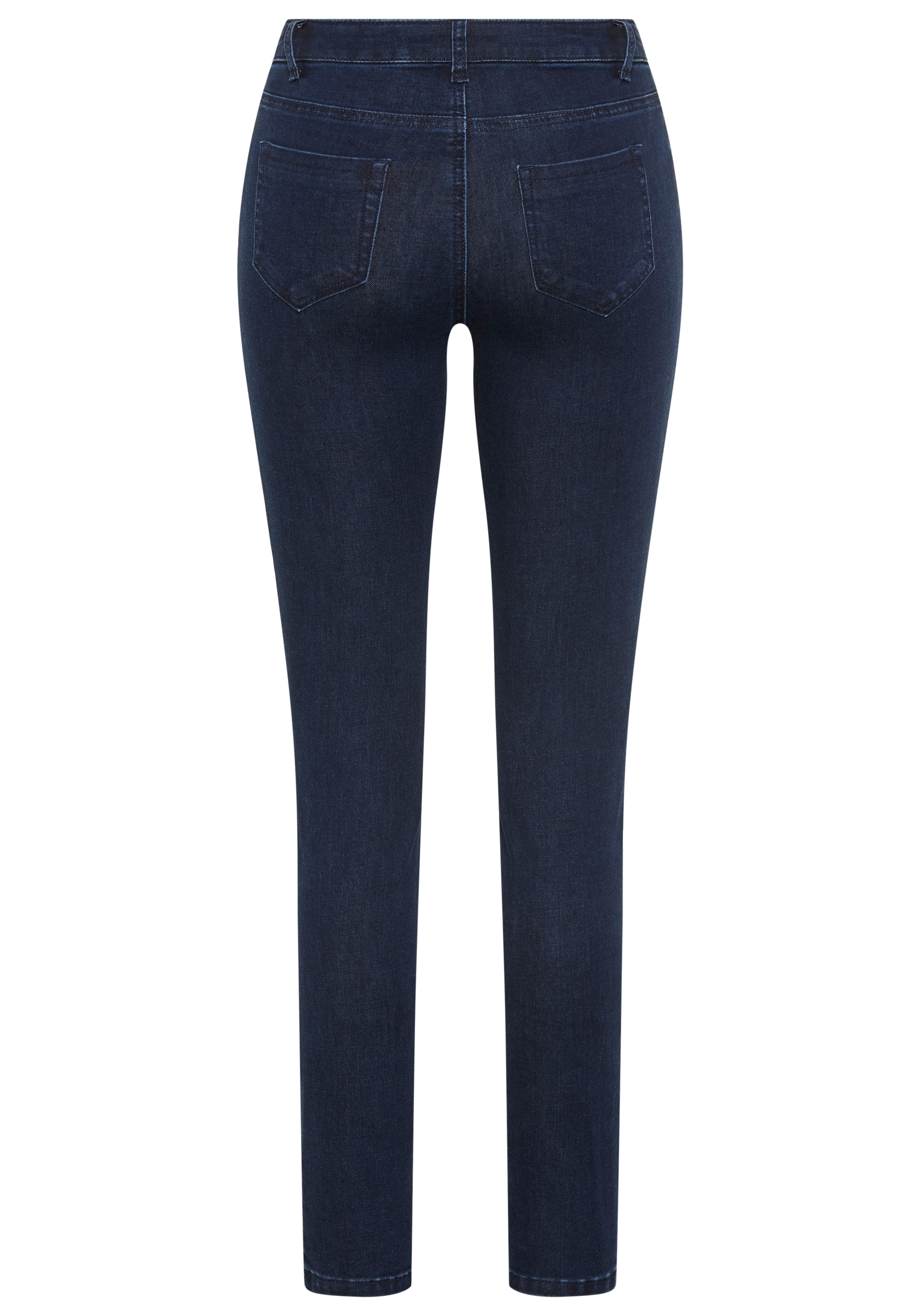 Tamaris Skinny-fit-Jeans »aus bequemen Stretch-Denim« schmale Beinweite, mit Gürtelschlaufenbund, mit Metallreissverschluss
