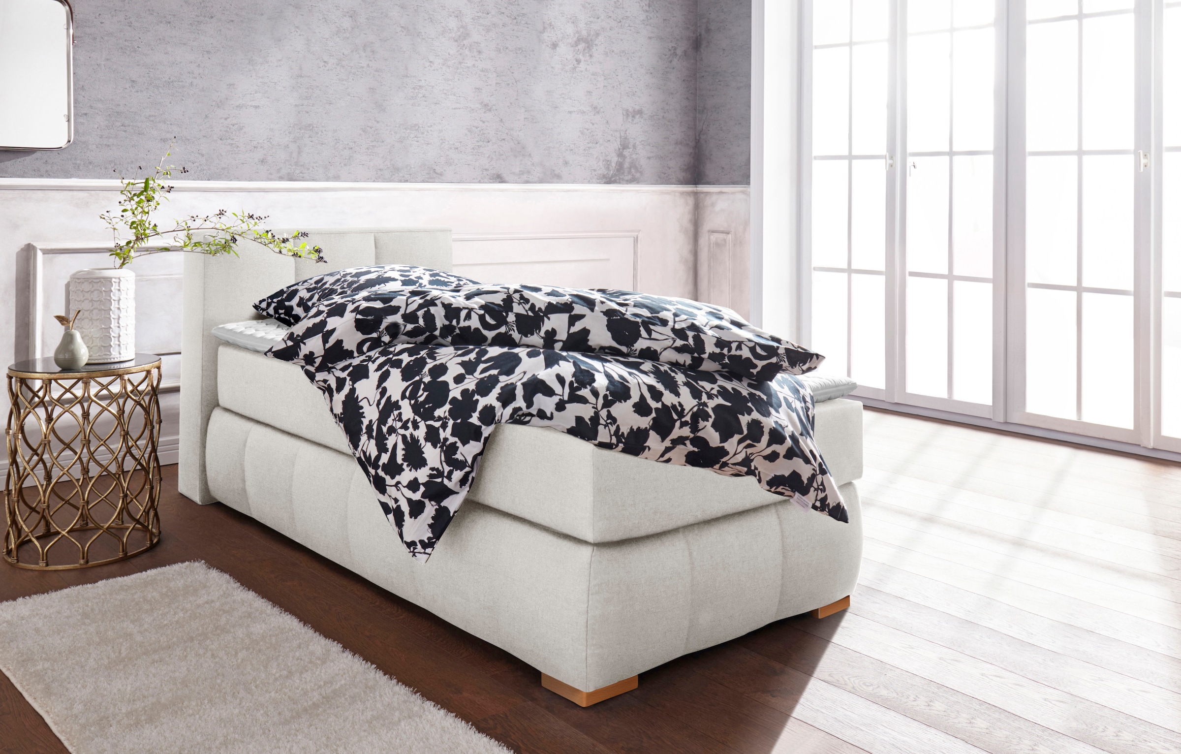 Home affaire Lit boxspring »Chelles« inkl. Kaltschaumtopper, in 5 Breiten und 3 Matratzenarten