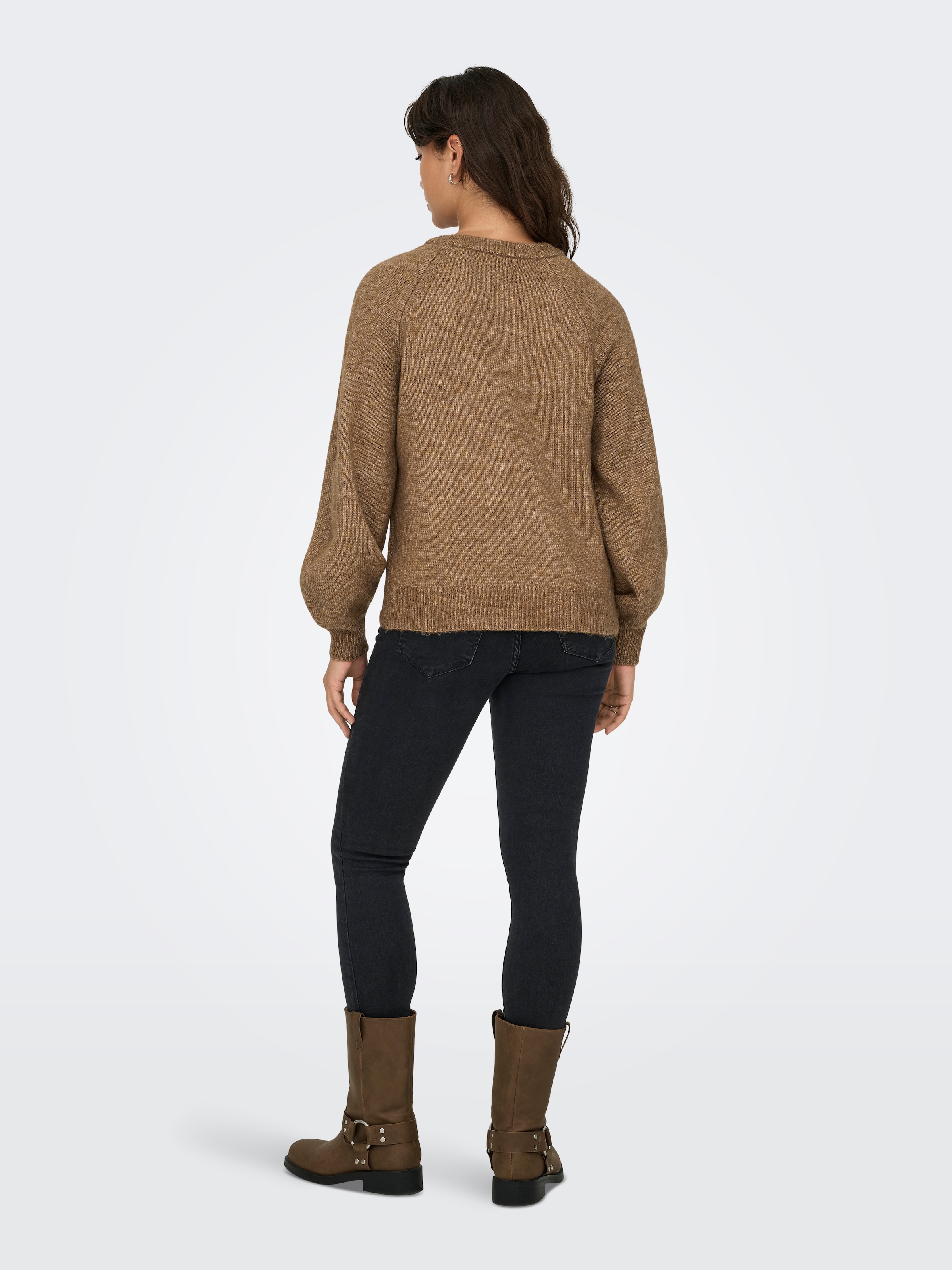 ONLY Strickpullover »ONLLAUREN LIFE LS O-NECK BUTTON KNT«