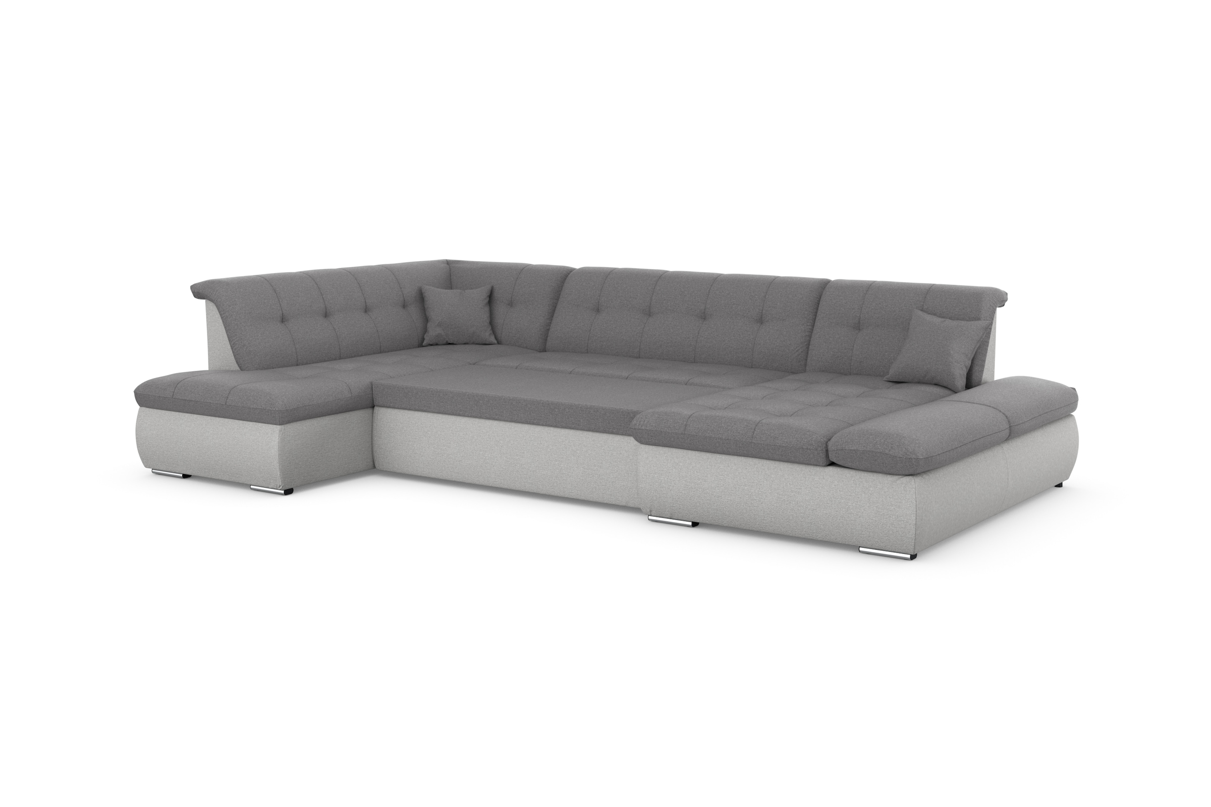 DOMO collection Wohnlandschaft »Moric U-Form auch in Cord«, im XXL-Format, wahlweise mit Bettfunktion und Armlehnenverstellung
