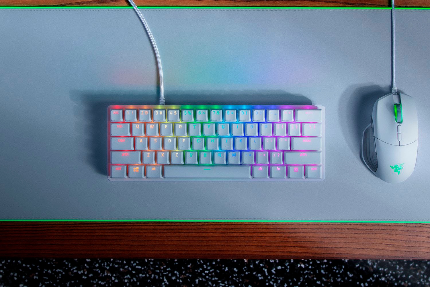 Image of RAZER Gaming-Tastatur "Huntsman Mini Mercury Edt.(P)" (Fn-Tasten USB-Anschluss)