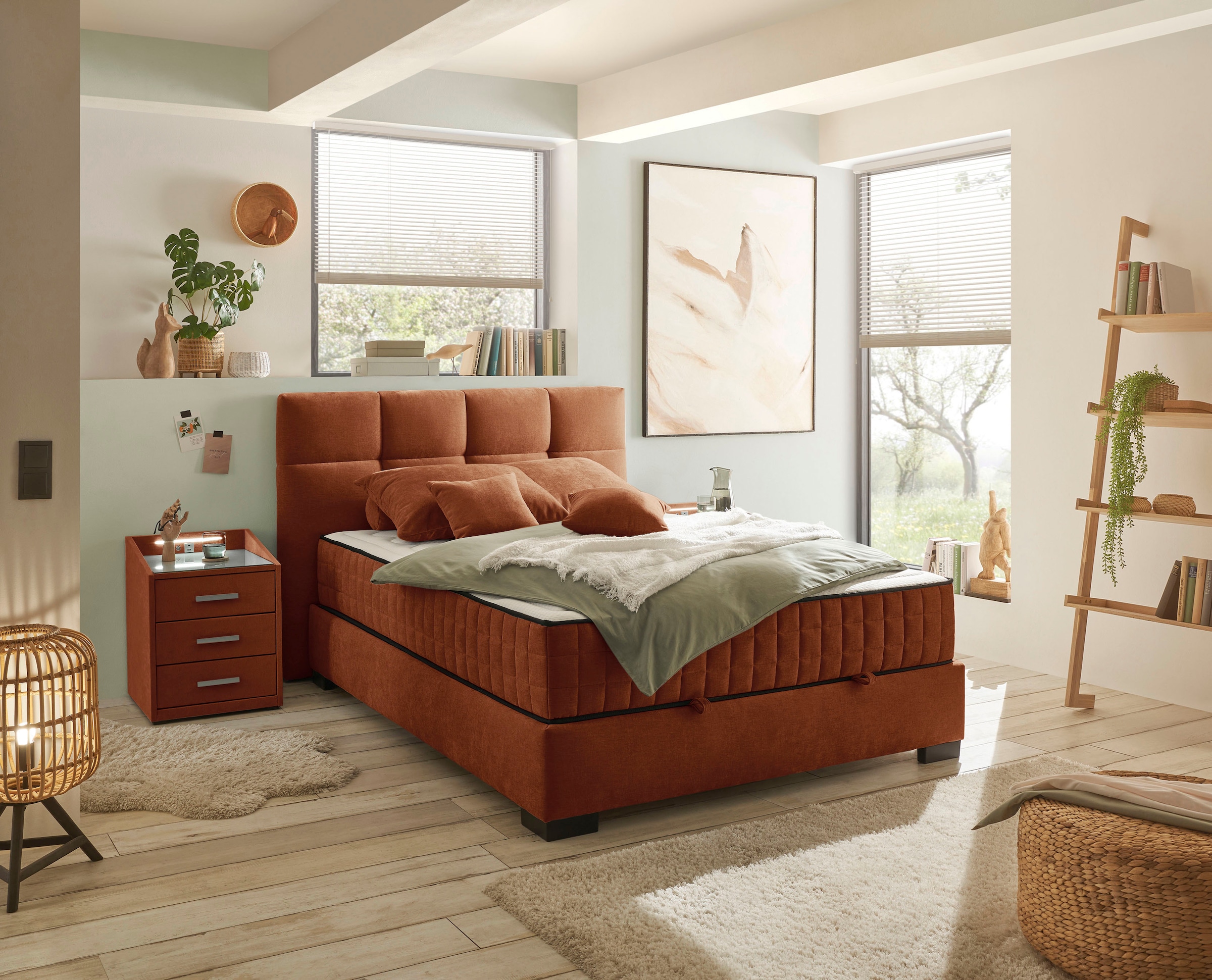 ED EXCITING DESIGN Boxbett »Nagol« mit Bettkasten, mit Wendematratze, erhältlich in verschiedenen Breiten