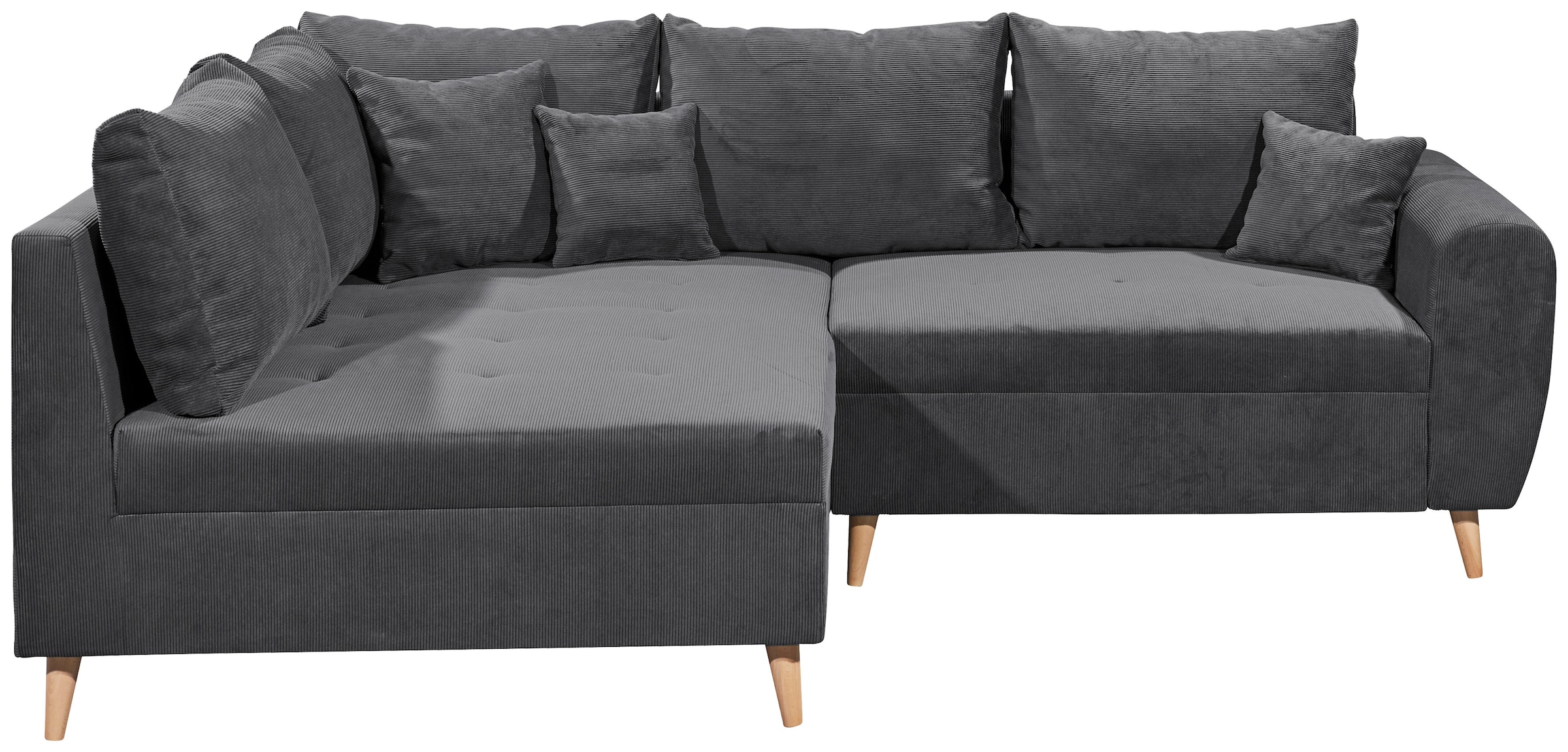 ED EXCITING DESIGN Ecksofa »Calanda L-Form« mit Hocker & 3 Zierkissen