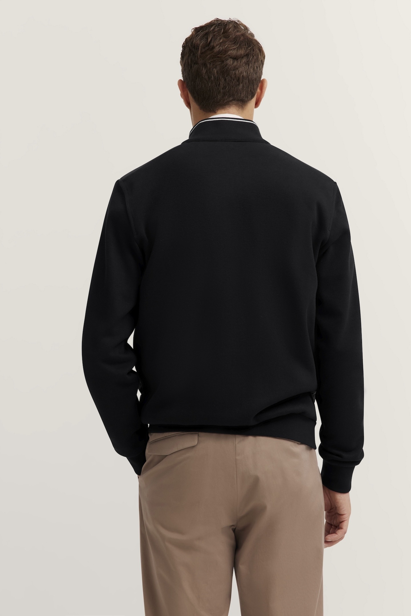bugatti Veste sweat »Basic Essential« Modern Fit in Stepp-Optik