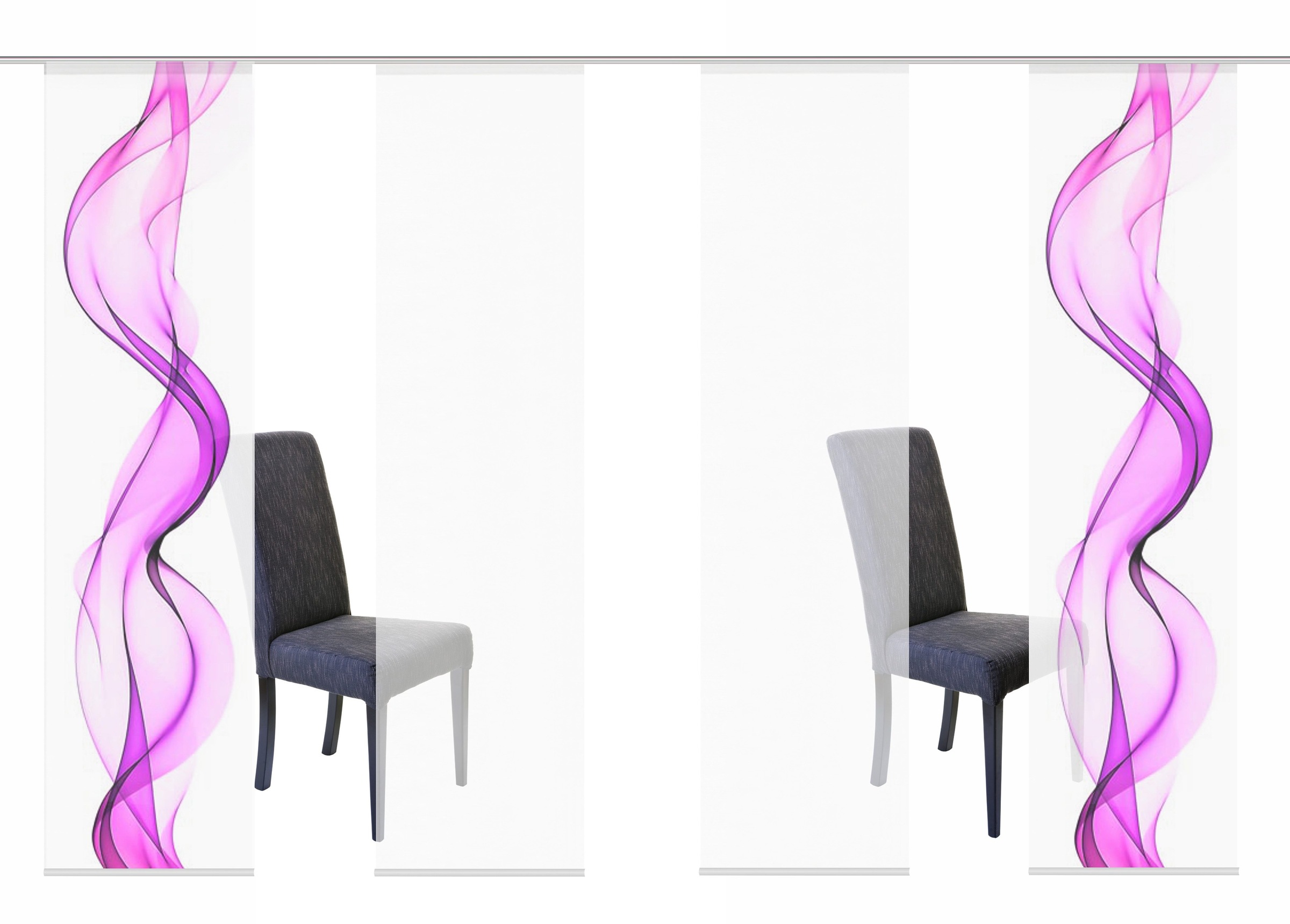 Image of HOME WOHNIDEEN Schiebegardine »ALBERTA«, (4 St.), HxB: 245x60, Blickdicht, inkl. Befestigungszubehör bei Ackermann Versand Schweiz