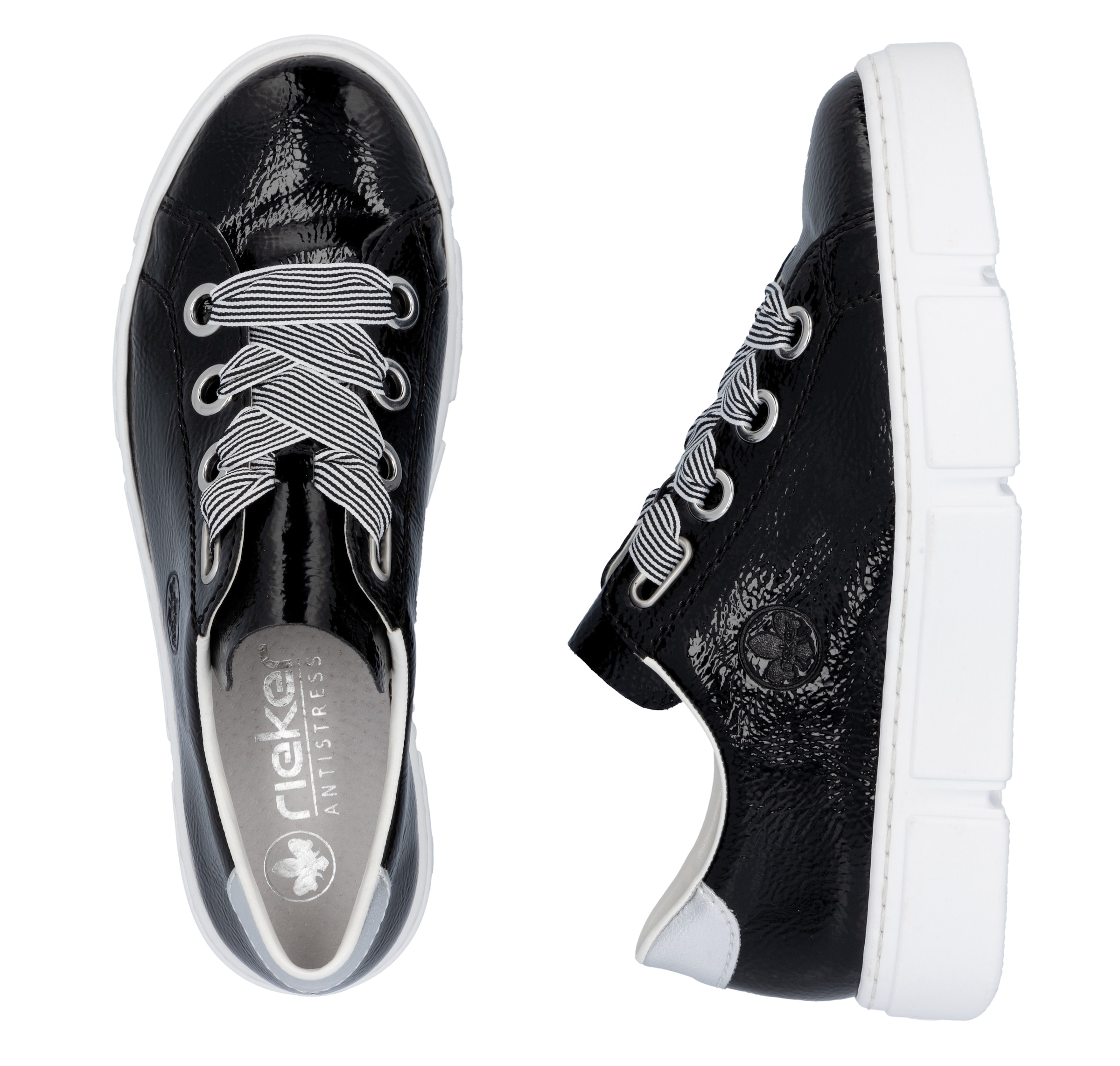 Rieker Sneaker, mit trendigen Schnürsenkeln, Freizeitschuh, Halbschuh, Schnürschuh