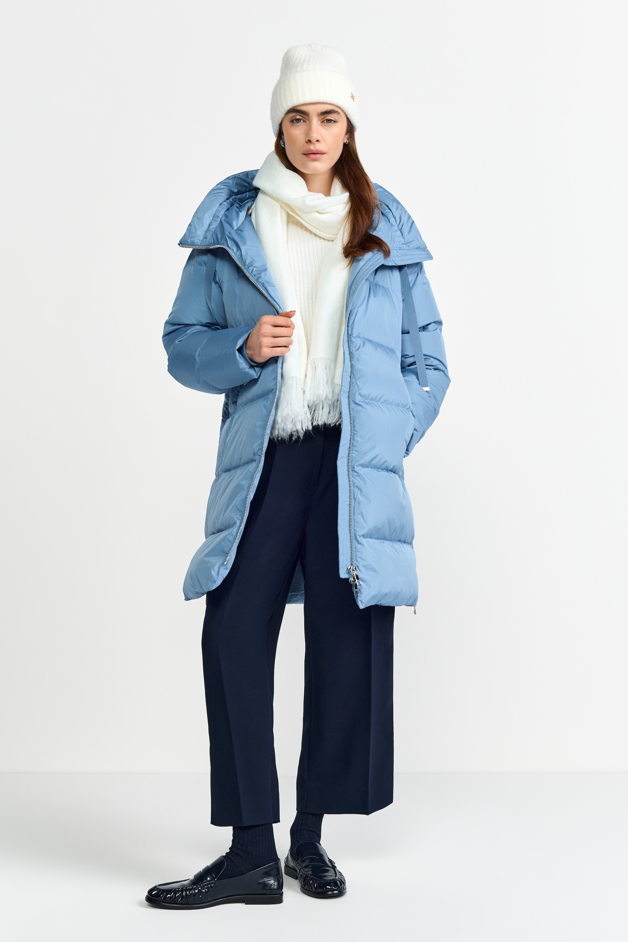 RICHROYAL Steppmantel oversized, mit Reissverschlüssen an den Seiten, Wintermantel