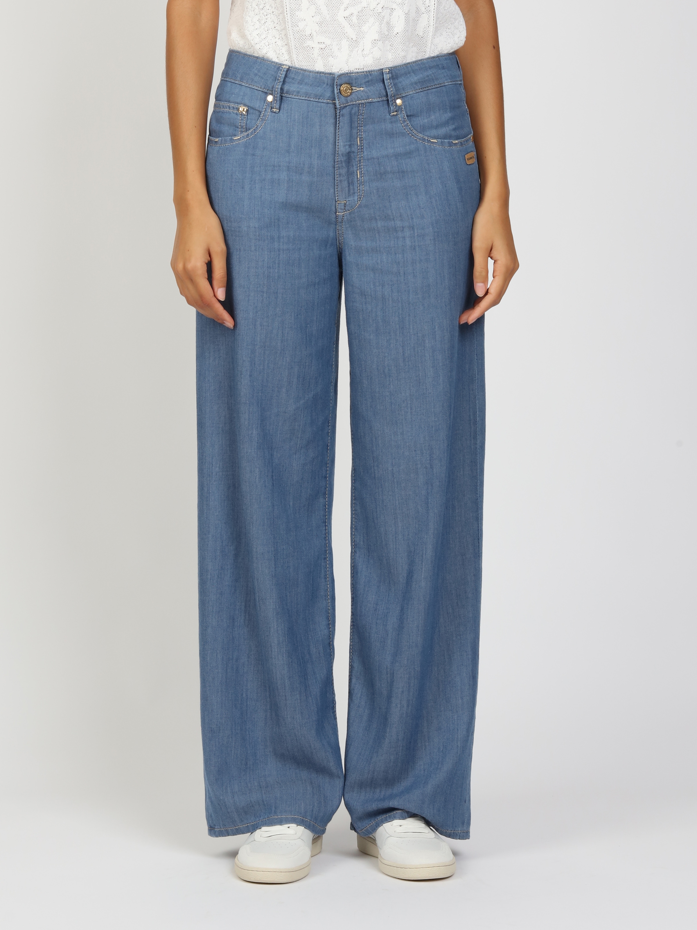 GANG Weite Jeans »94CARLOTTA« Light Denim, mit Lyocell