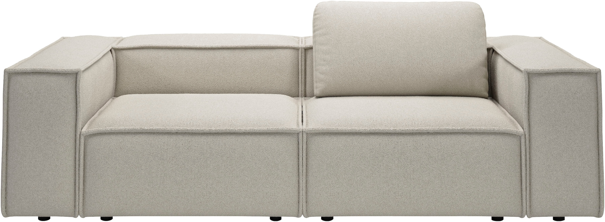 Home affaire 2-places »Watertown, modern, Sofa 246 cm breit, in 2 Tiefen, Japandi Design« canapé élégant profondeur 98 cm, avec assise extra large, bouclé