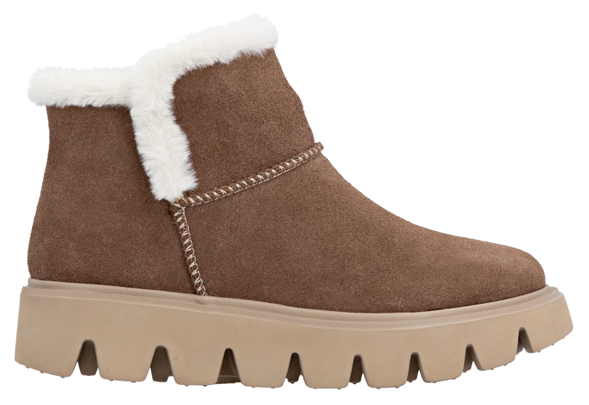 RIEKER Sport Winterboots, Plateaustiefel, Schlupfschuh mit Innenreissverschluss