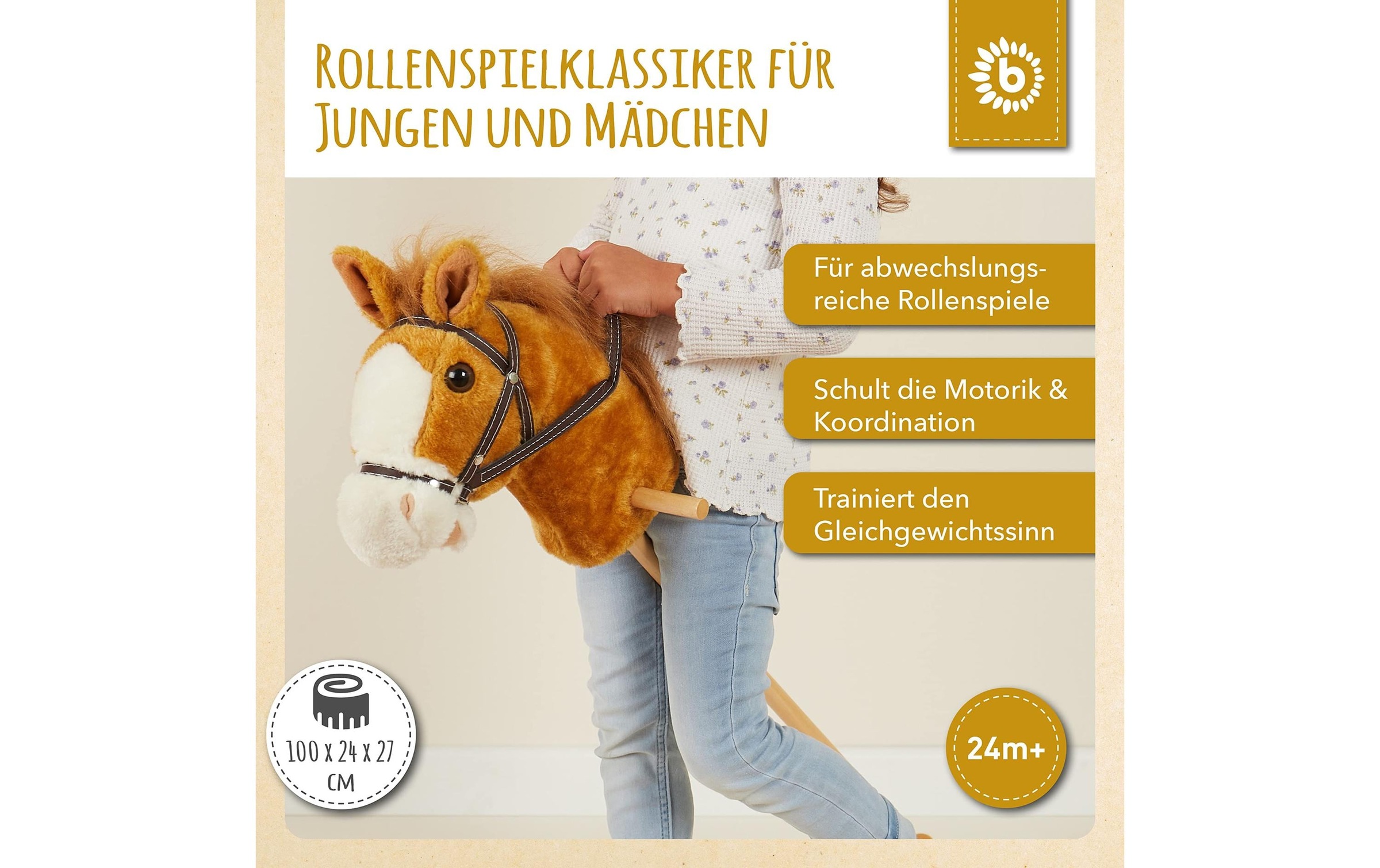 BIECO Steckenpferd »Brownie«, Holzart: Pinie (China)