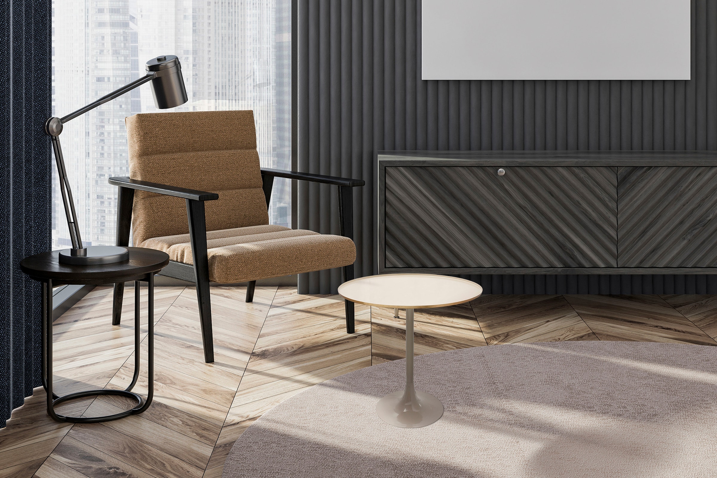 Kayoom Beistelltisch »Art Deco 925, Abstelltisch aus Metall,funktional und stabil«, (1 St.), Dekorativ, glanzvolle Lackierung, stilvolles Design