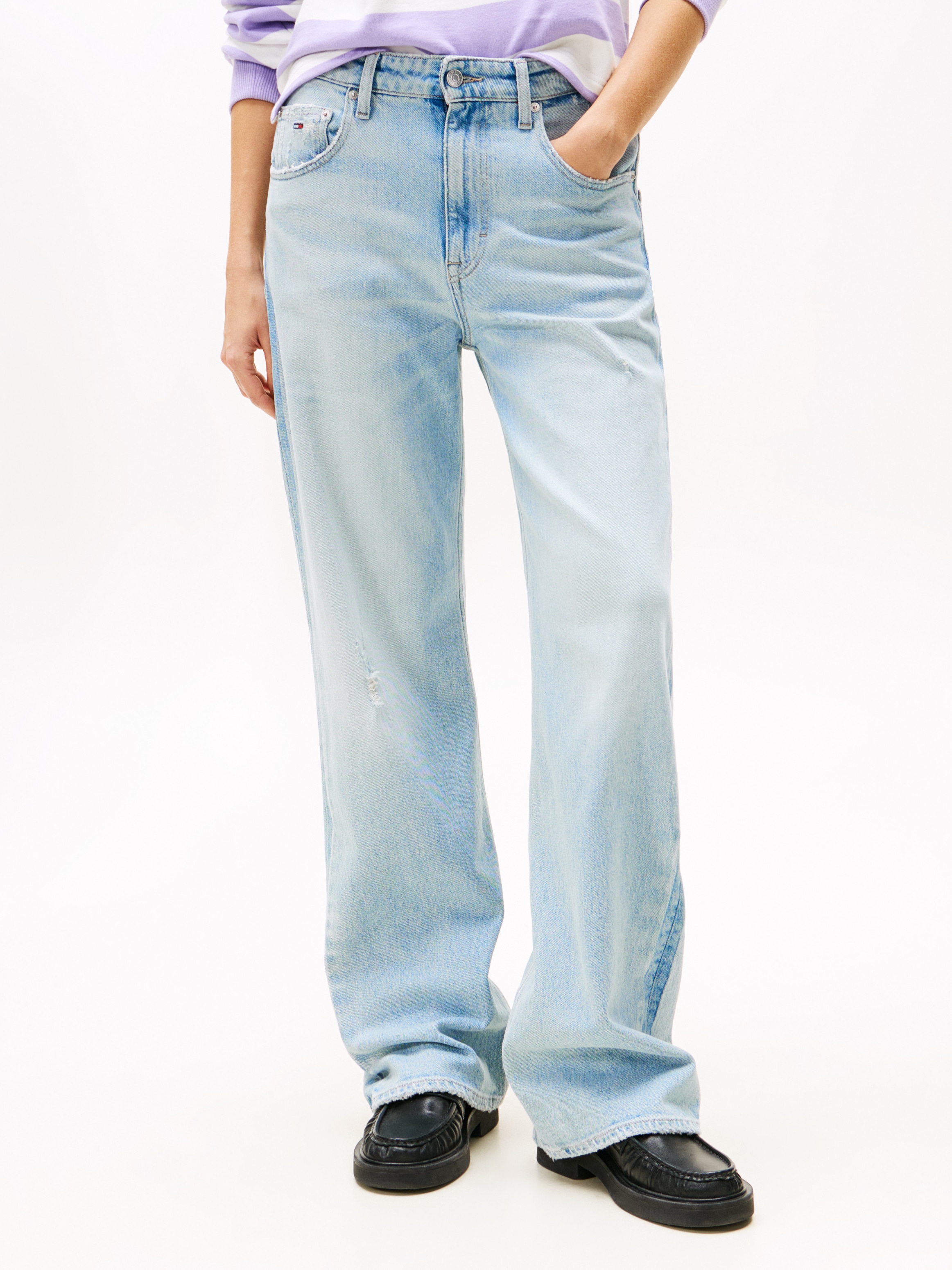 Image of Tommy Jeans Straight-Jeans "Mia Mid Rise Relaxed Straight"