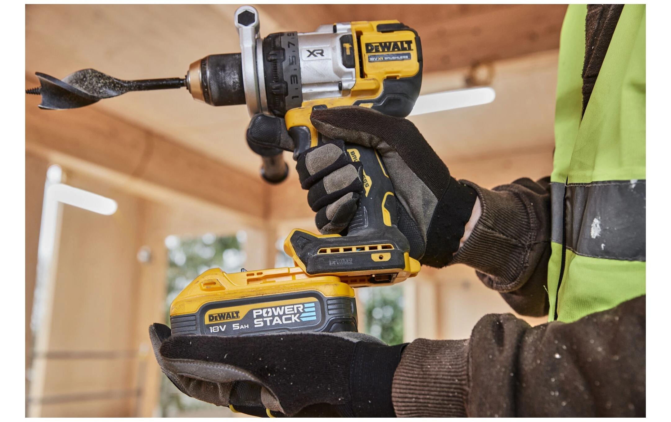 DeWalt Akku-Schlagbohrschrauber »18 V DCD1007NT-XJ Ohne Akku«, Softgriff, LED