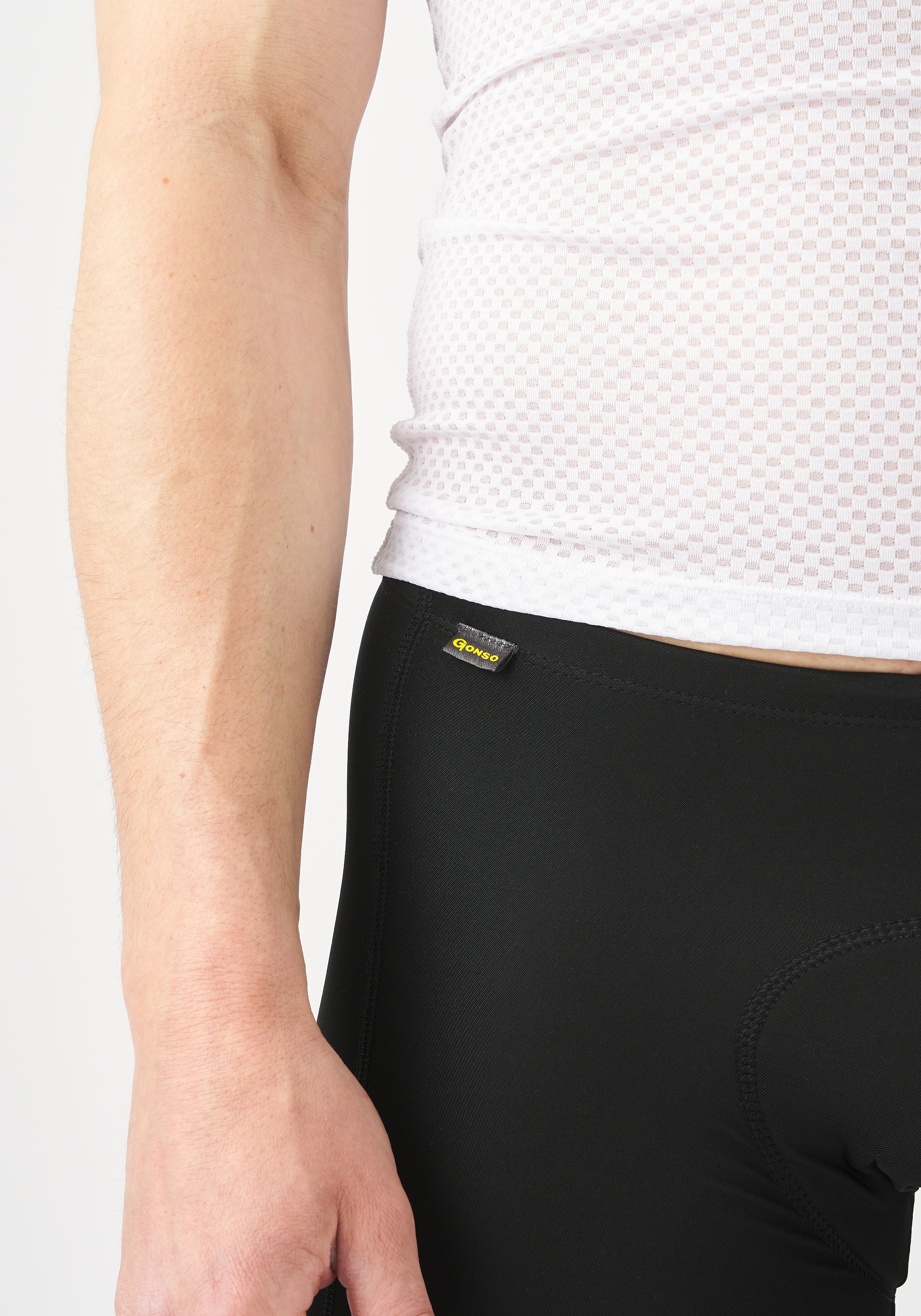 Gonso Pantalon de vélo »Base Pants M«  Herren Fahrradunterhose, atmungsaktive Radhose, Sitzpolster, Tight Fit