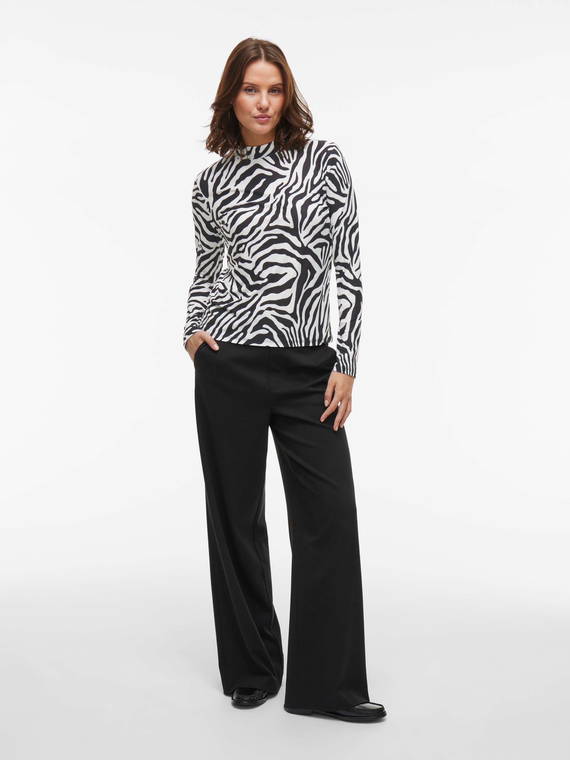 Vila Stehkragenshirt »VILEOA L/S ROLLNECK TOP - NOOS«