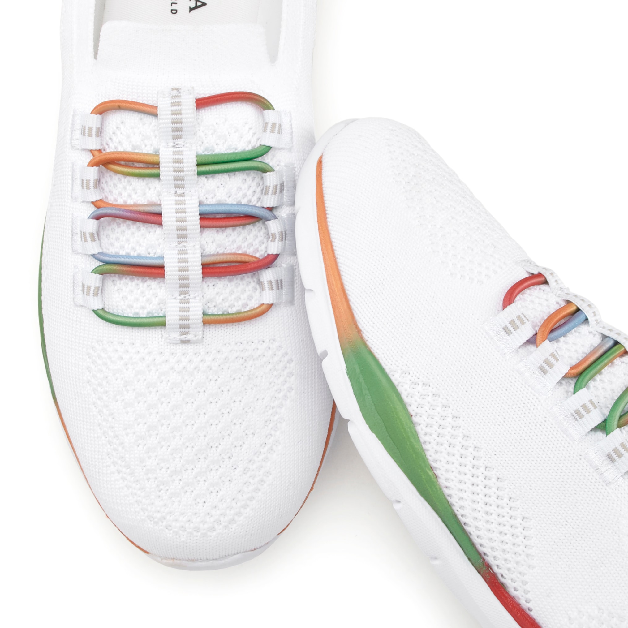 LASCANA Sneaker »Slipper, Halbschuh, leichtes Meshmaterial«, zum Reinschlüpfen mit elastischen Schnürbändern VEGAN