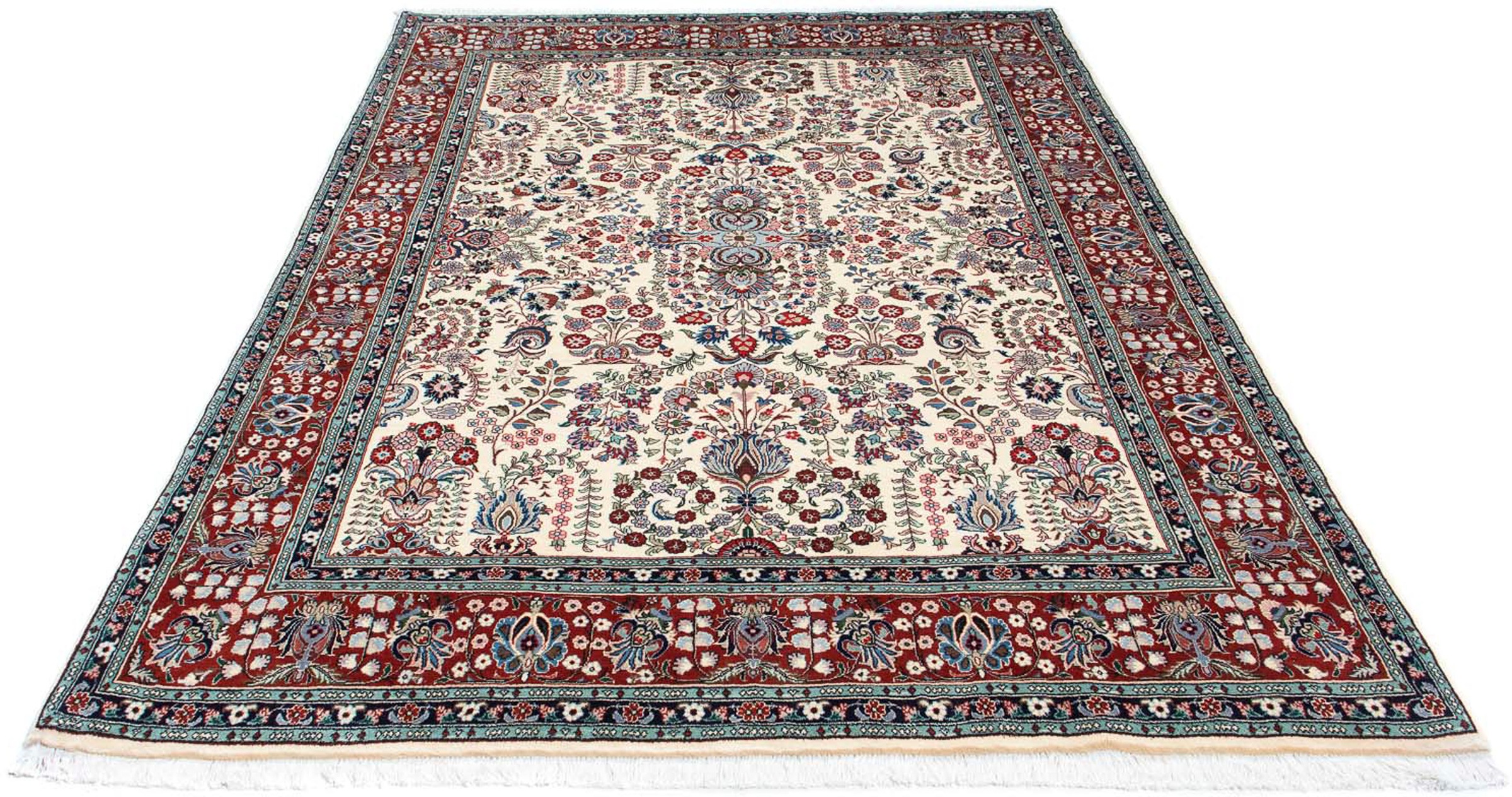 Image of morgenland Orientteppich »Perser - Ghom - 240 x 176 cm - beige«, rechteckig, 10 mm Höhe, Wohnzimmer, Handgeknüpft, Einzelstück mit Zertifikat bei Ackermann Versand Schweiz