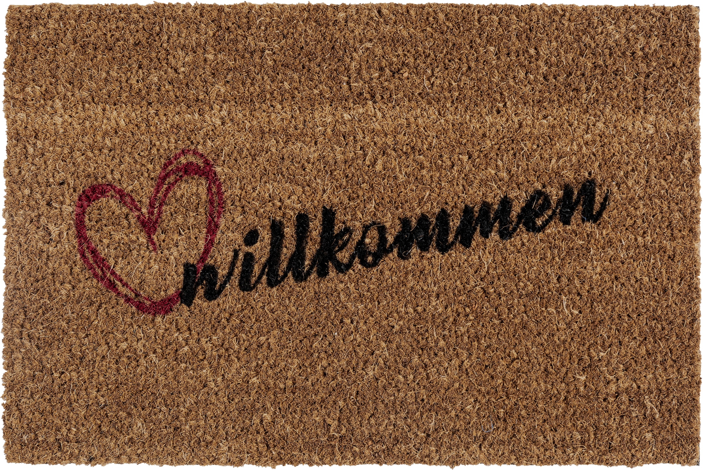 Image of Andiamo Fussmatte »Kokos Willkommen«, rechteckig, 17 mm Höhe, Schmutzfangmatte, mit Spruch, In- und Outdoor geeignet bei Ackermann Versand Schweiz