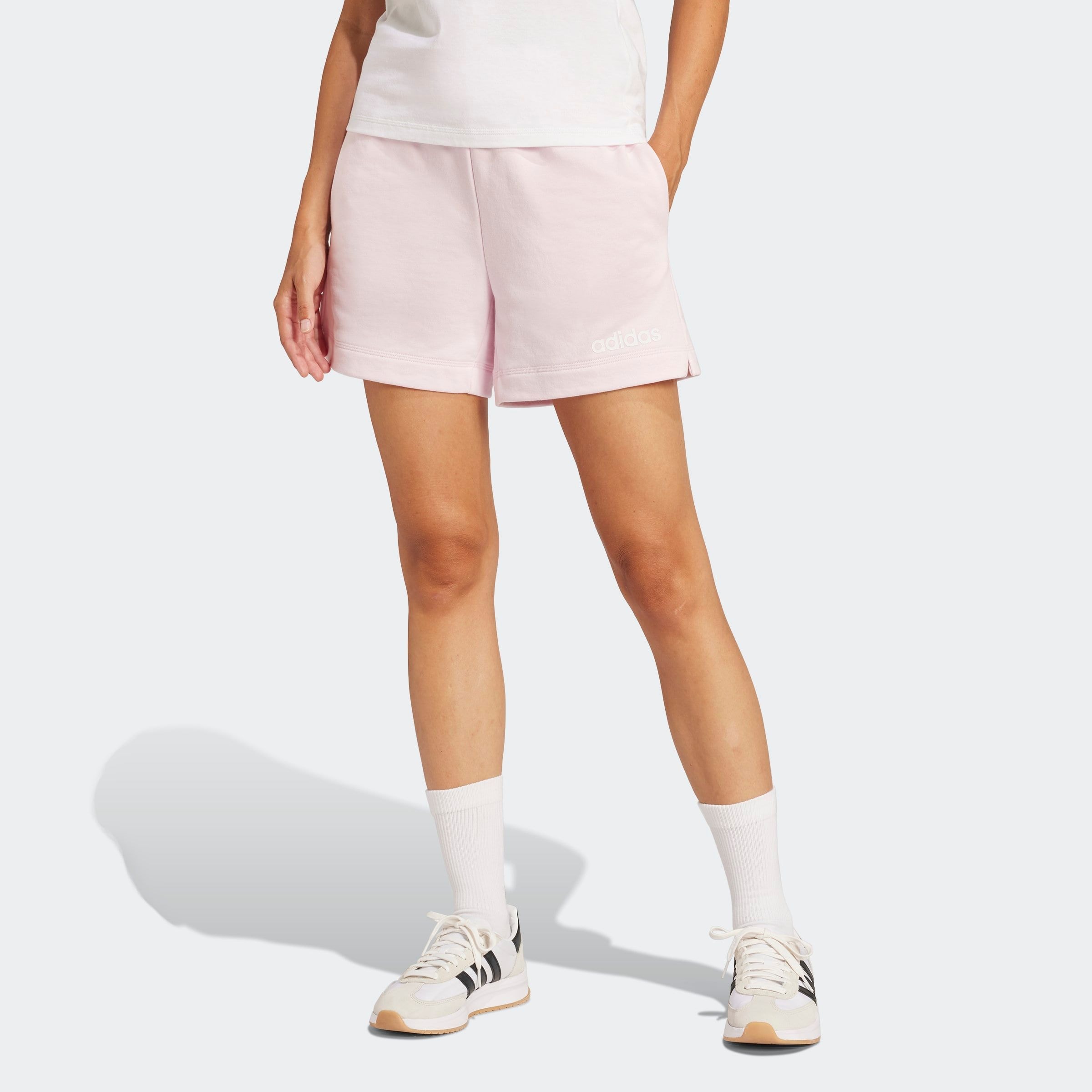 Image of adidas Sportswear Shorts "ESSENTIALS LINEAR FRENCH TERRY" Mitelhoher Bund mit Kordelzug, aus weichem French Terry