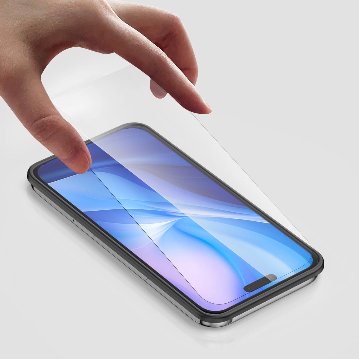 4smarts Displayschutzglas »Second Glass mit Montagerahmen«, für Apple iPhone 16 Pro, (1 St.), Displayschutzfolie, Schutzfolie, Bildschirmschutz, kratz- & stossfest