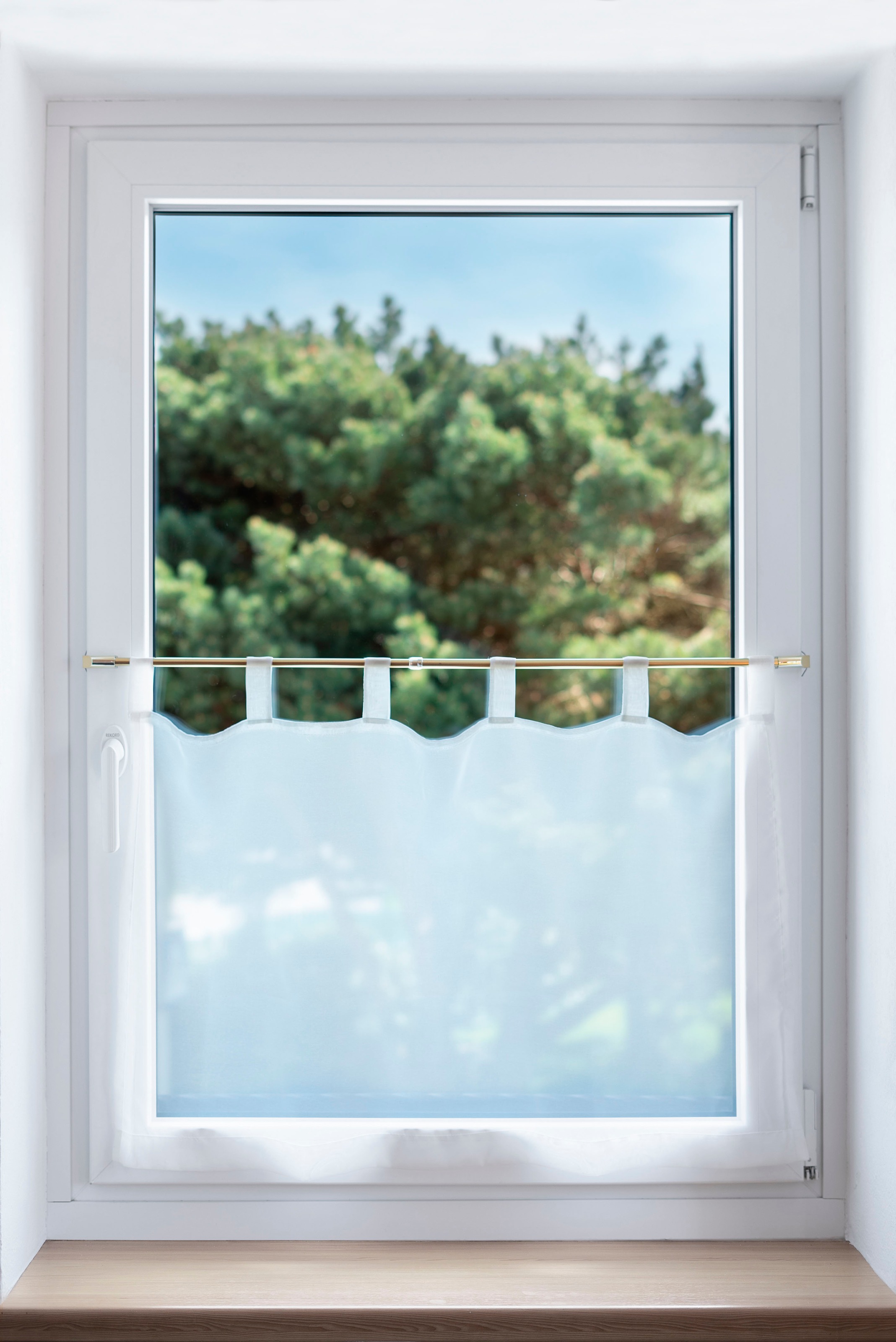 GARESA Scheibenstange »ø 12 mm"« Ø 12 mm ausziehbar Montage am Fensterrahmen, ausziehbar, Klemmfunktion, ohne Bohren